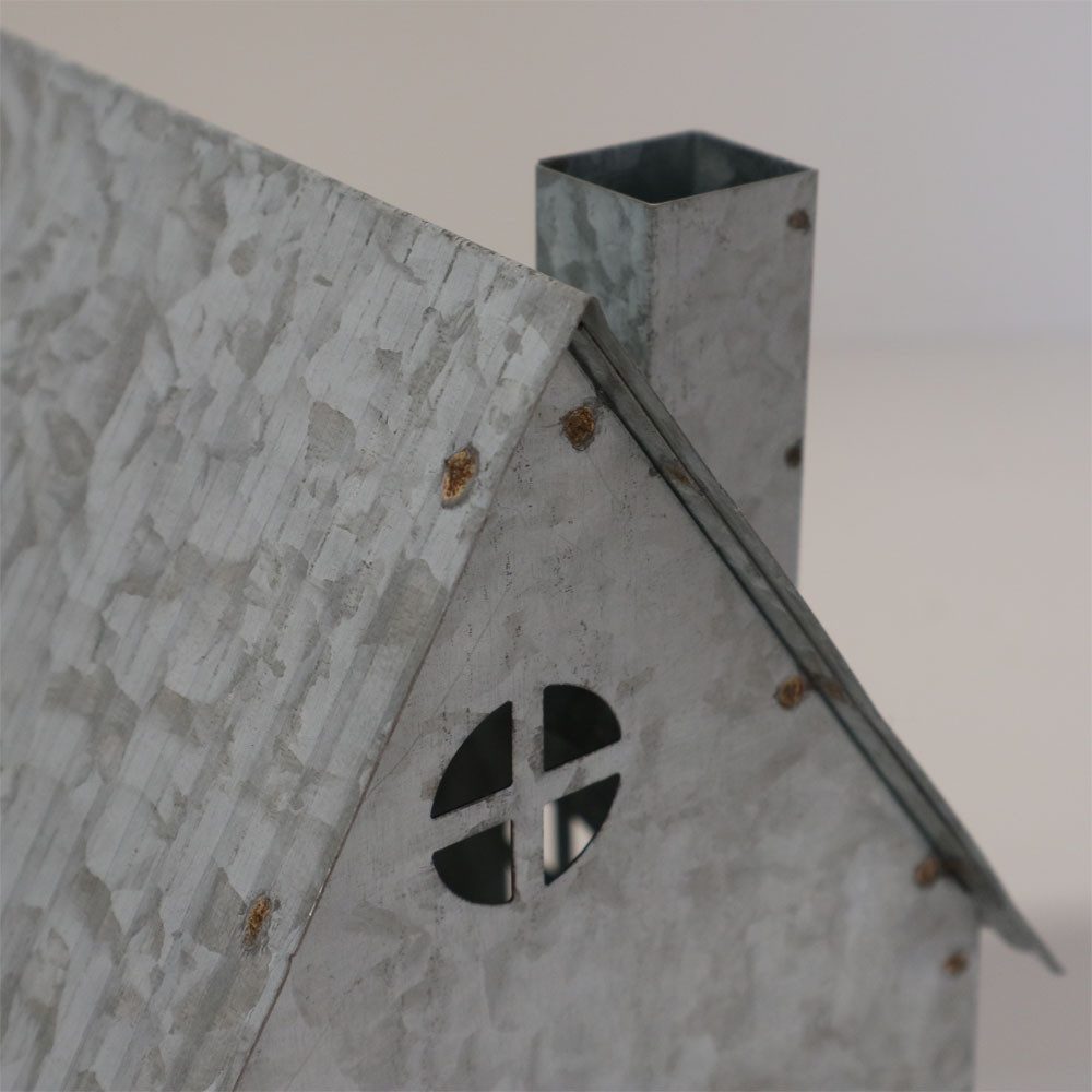 Grafelstein Kerzenlaterne Laterne ZINKHAUS grau aus Metall H38cm Lichthaus Dekohaus - GROSS (1 Stück, 1 Laterne) – Bild 5 von 5