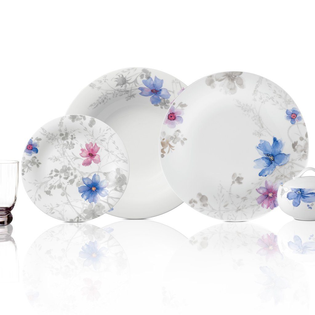 Villeroy & Boch Suppenteller Mariefleur Suppenteller, (1 St), Premium Porcelain, mikrow.- & spülm.sicher, Made in Germany
