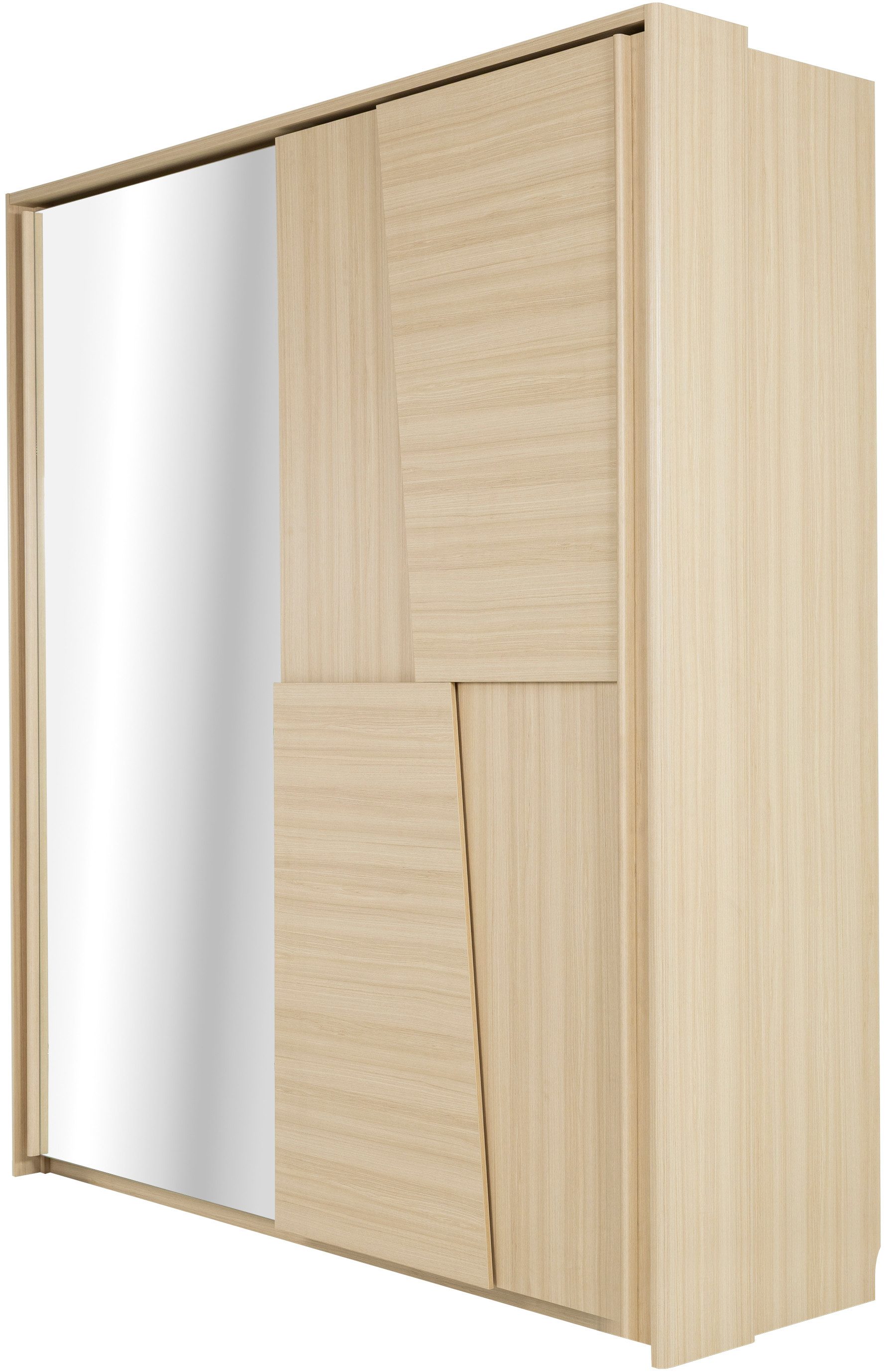 Gami Kleiderschrank SILVA Schiebeschrank mit 2 Türen Optimale Stauraumkapazität, Front mit LED-Beleuchtung