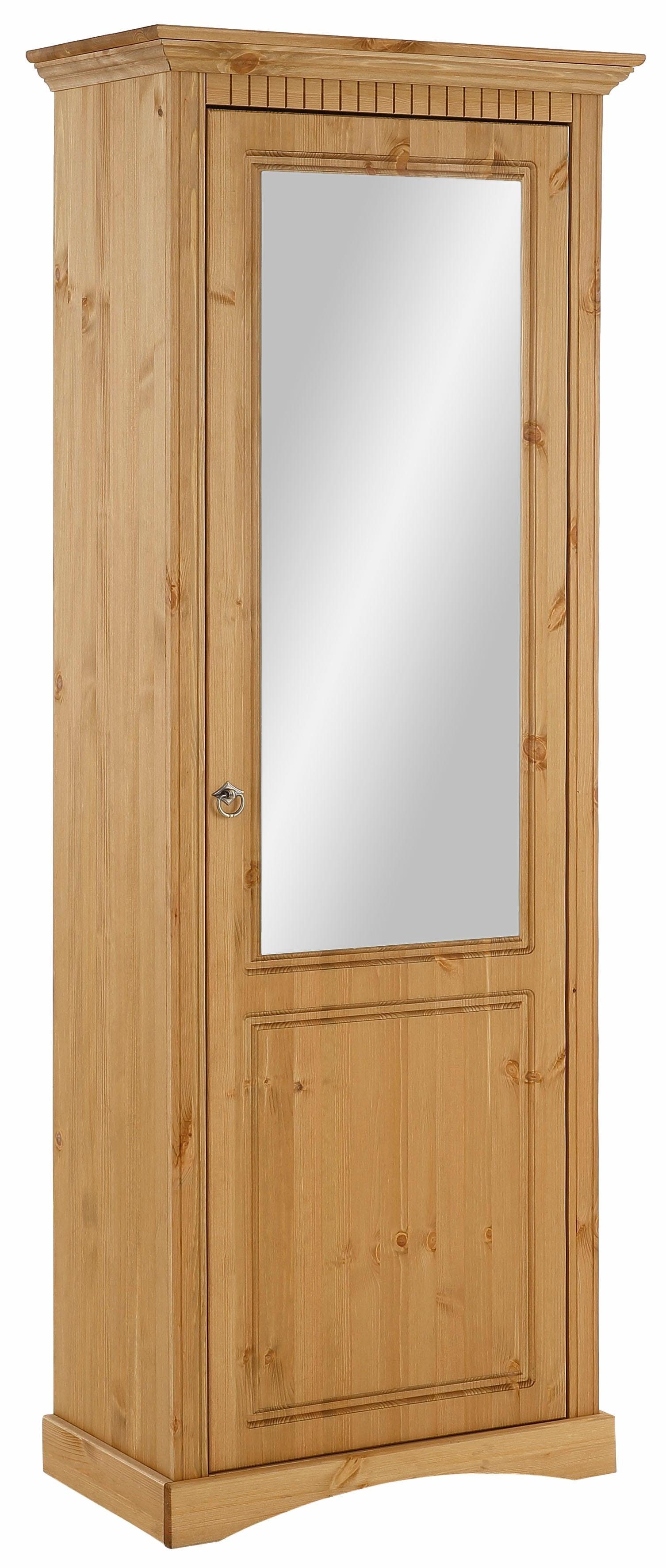 Home affaire Schuhschrank Rustic aus massiver Kiefer, mit Spiegel, für ca. 16 Paar Schuhe