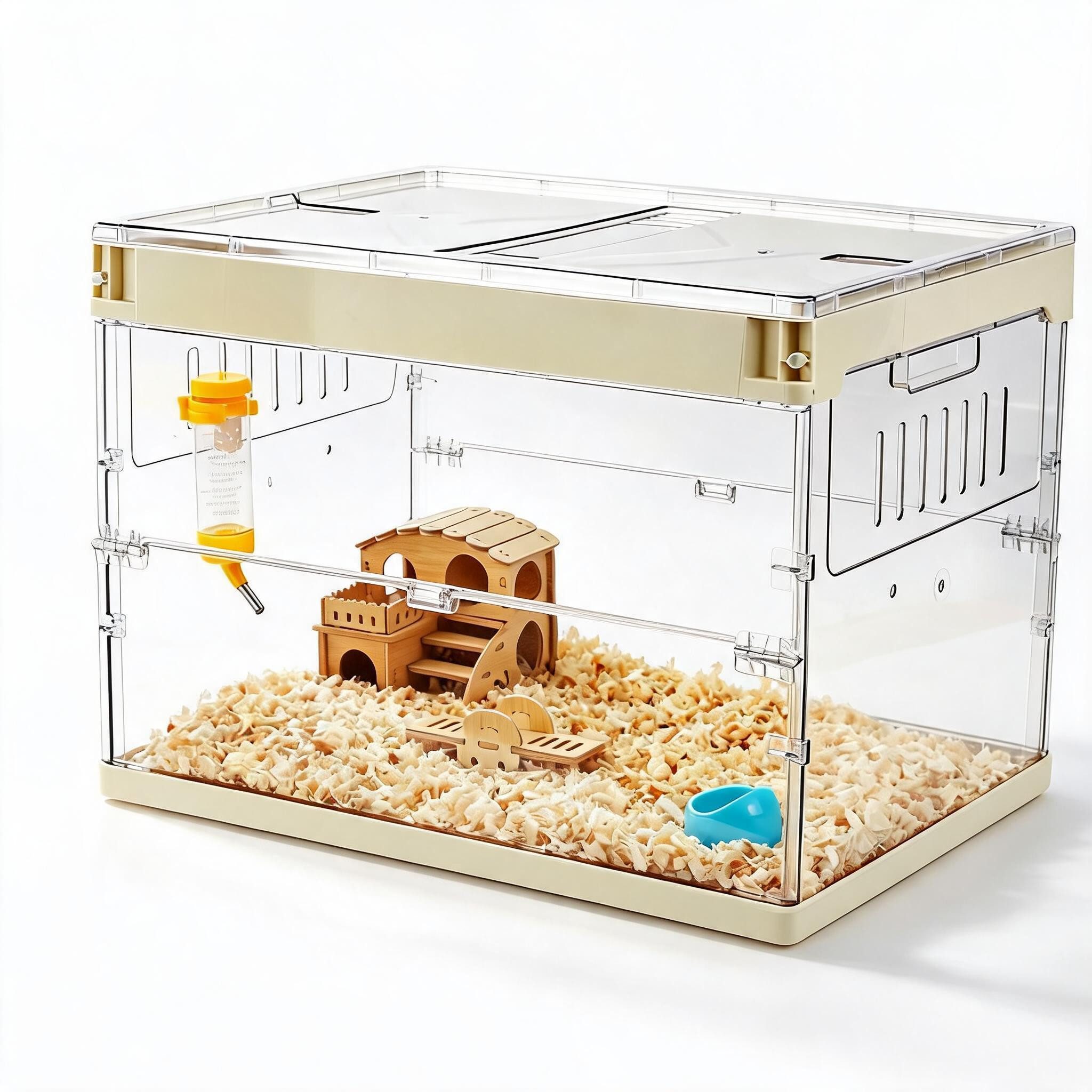 GarveeMore Kleintierkäfig 7 In 1 Großes Hamsterkäfig Starter Set Kleintiergehege