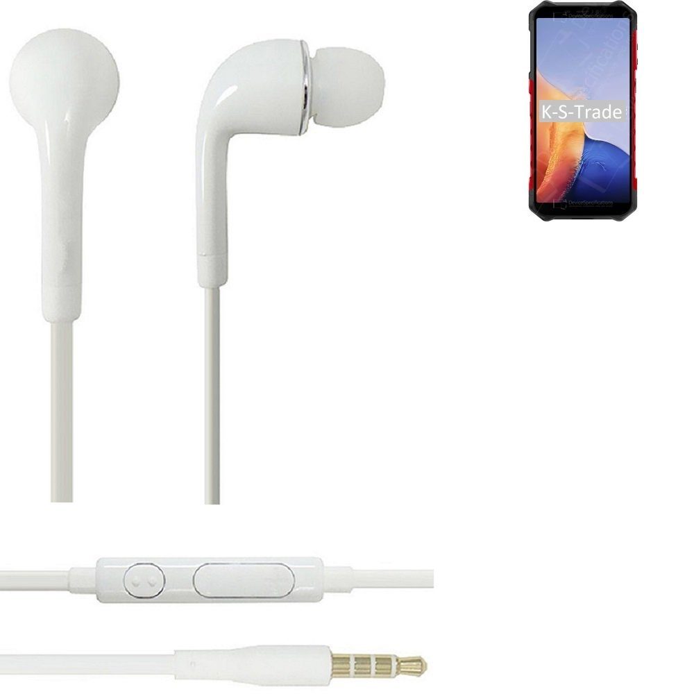 Mikrofon Headset u mit Ulefone weiß K-S-Trade 3,5mm) Lautstärkeregler Armor In-Ear-Kopfhörer X9 für (Kopfhörer