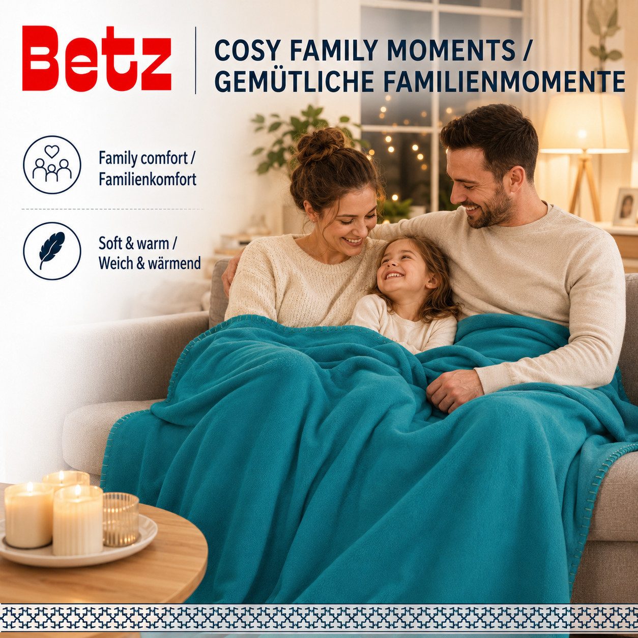 Wohndecke Betz Fleecedecke 130x170 cm 180g/m² – Weiche Wohndecke & Kuscheldecke, Betz, Leicht, wärmend & pflegeleicht – Bild 3 von 5