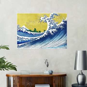 Posterlounge Poster Katsushika Hokusai, Der Fuji am Meer, Badezimmer Maritim Malerei