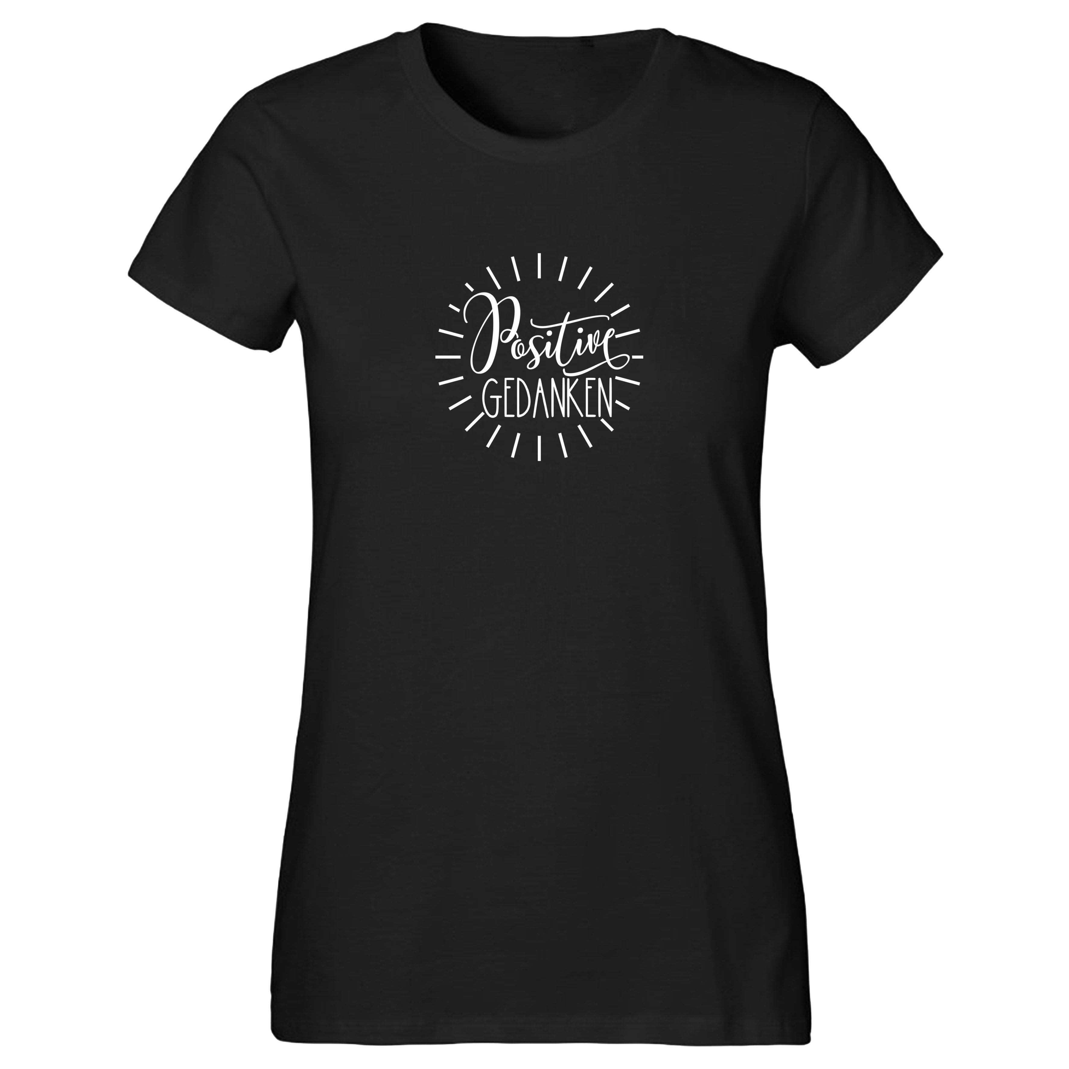 Banco T-Shirt Damen mit Spruch "Positive Gedanken" - Rundhals, Kurzarm günstig online kaufen