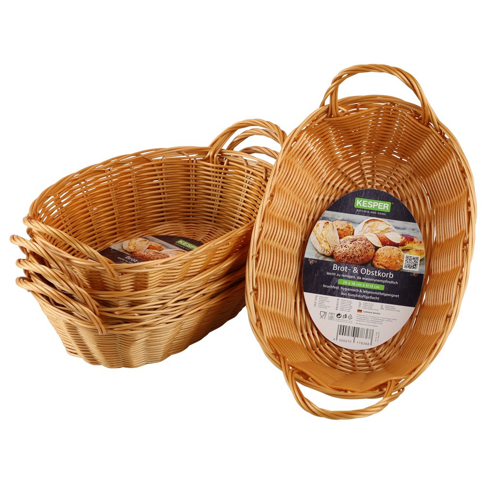KESPER® Brotkorb Korb mit Griff, 5er Set, Kunststoff, (Set, 5-tlg)