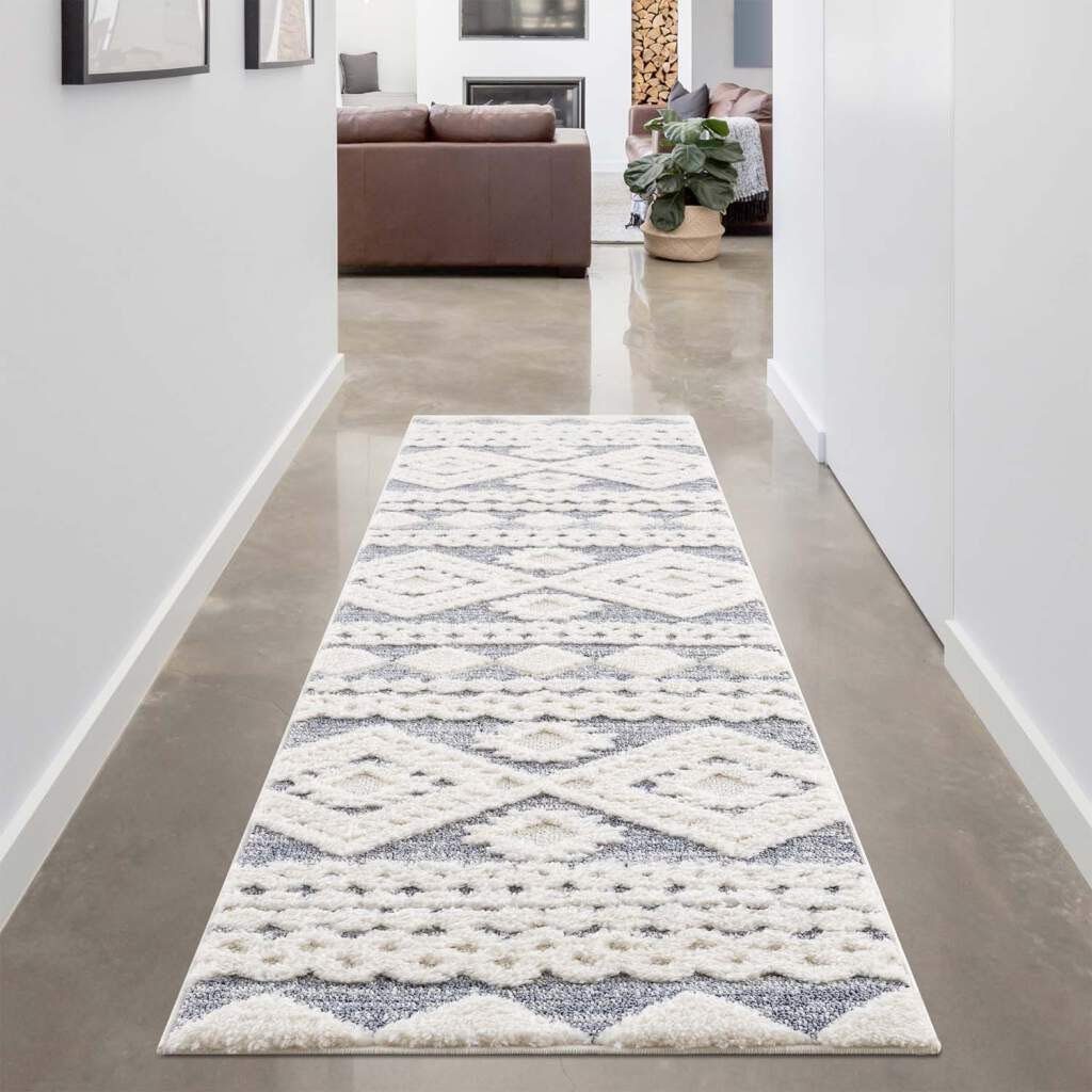 Hochflor-Läufer Focus, Carpet City, rechteckig, Höhe: 20 mm, Boho-Teppich,  besonders weich, 3D-Effekt, 20 mm Gesamthöhe