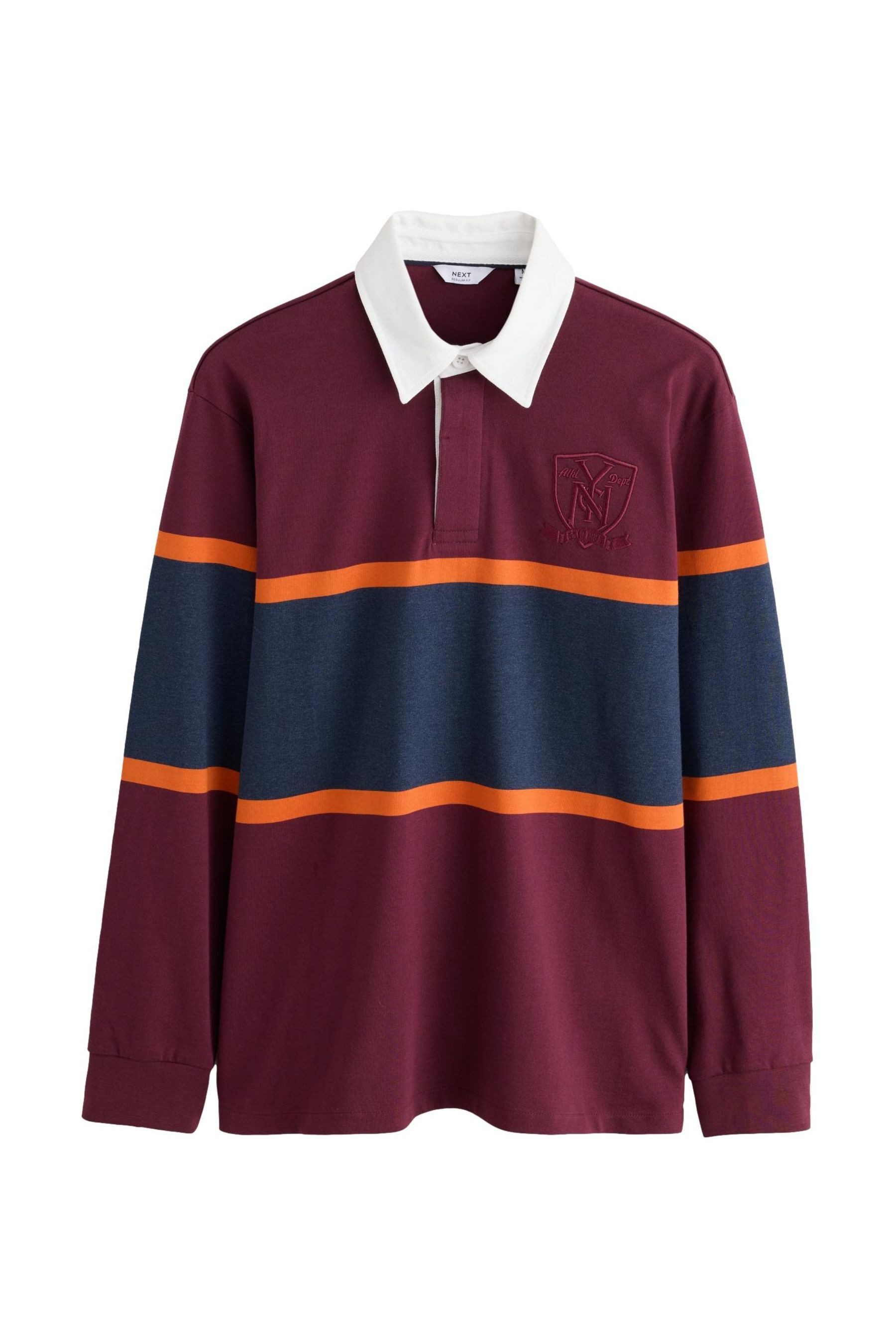 Next Rugbyshirt Rugby-Hemd mit horizontalen Blockstreifen (1-tlg)