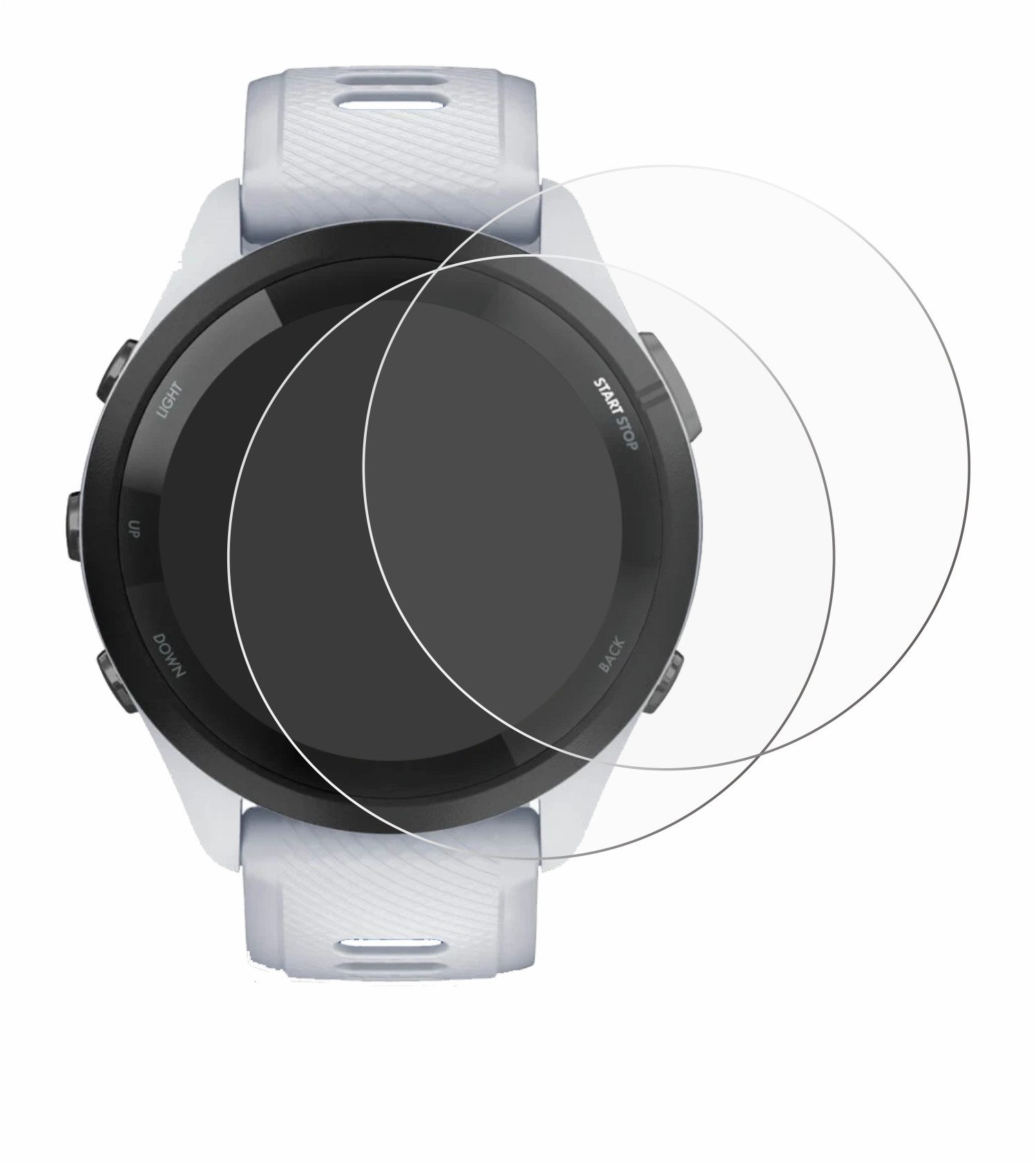 ScreenLeaf Displayschutzfolie Schutzfolie für Garmin Forerunner 265 (46 mm), 2 Stück, Displayschutz Schutz Folie Klar Transparent