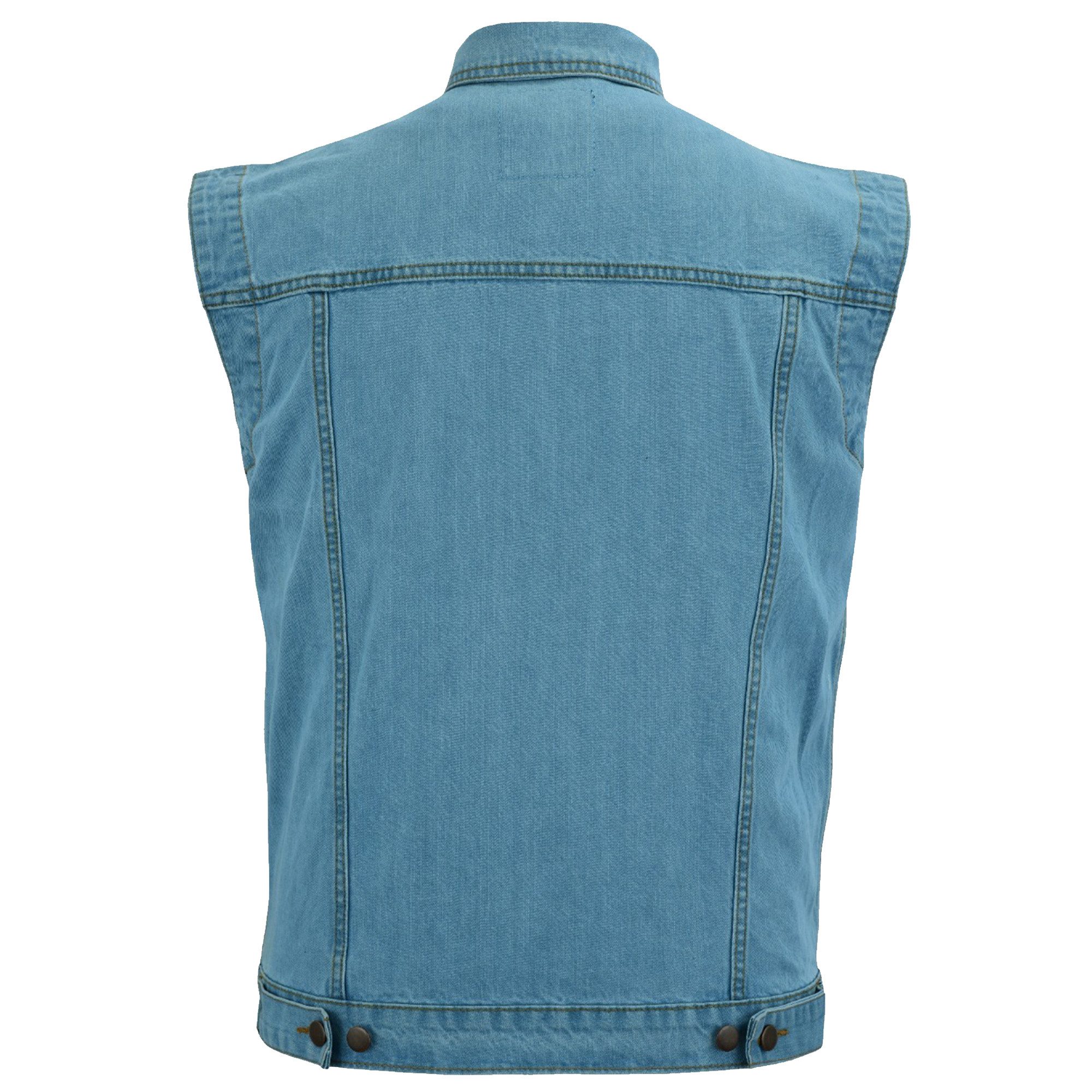 BULLDT Motorradweste BLD698 Jeansweste Biker Kutte Denimweste Bikerweste Motorradweste Weste