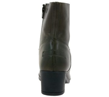 Lazamani LAZAMANI Damen Stiefelette mit Blockabsatz Echtleder-Boots 53.347 Winter-Stiefel Grau Stiefel
