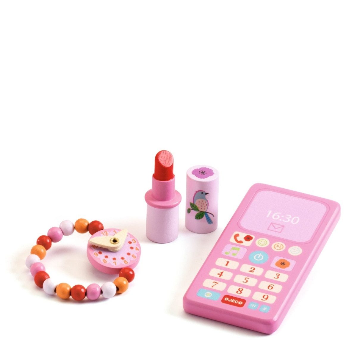 DJECO Spiel Birdie's Tasche mit Zubehör Spielset für Kinder, Birdie's Tasche mit Zubehör, Spielset