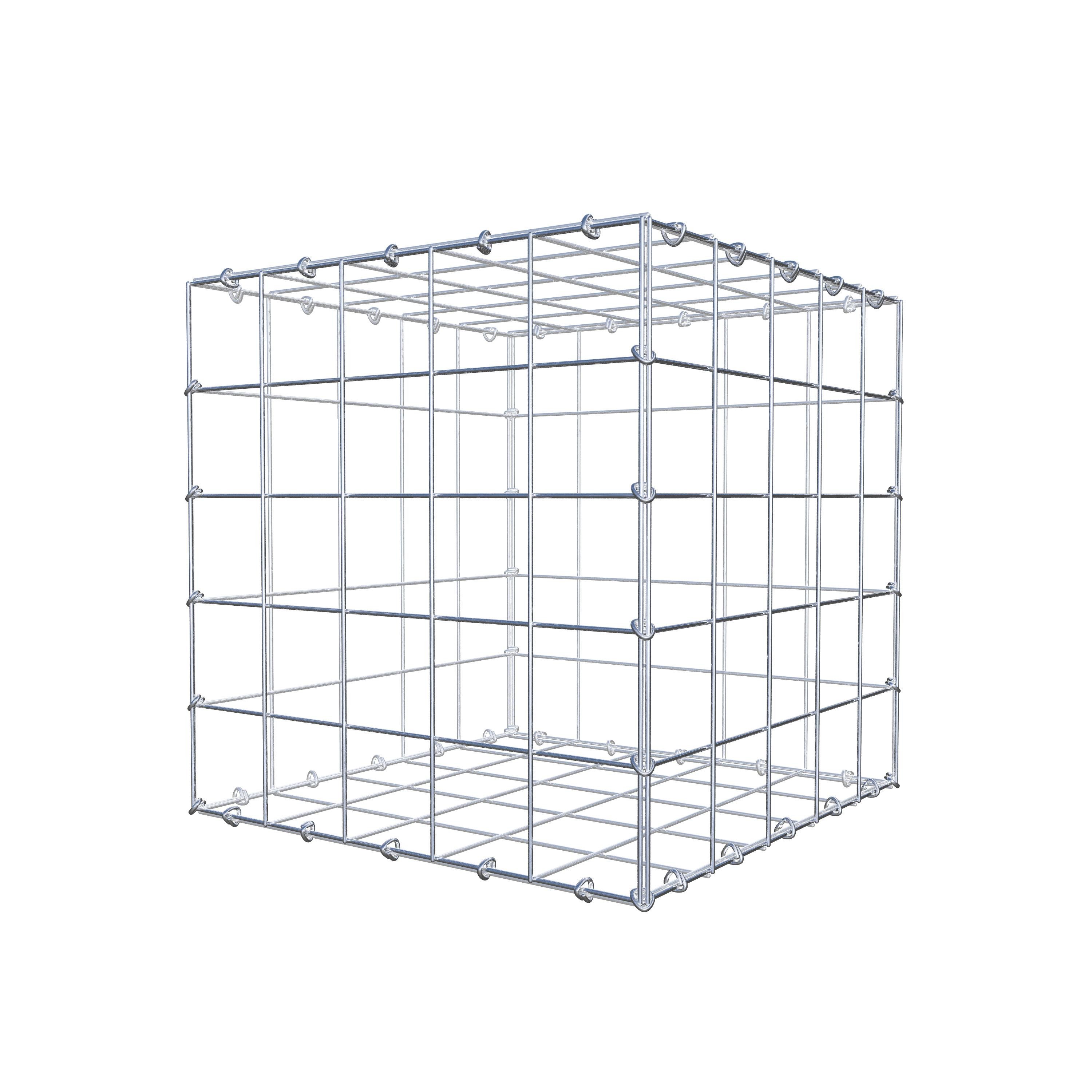 Gabiona Gabionenzaun Gabione 50 cm x 50 cm x 50 cm (L x H x T), Maschenweite 10 cm x 10, (Gabione 50 cm x 50 cm x 50 cm (L x H x T), Maschenweite 10 cm x 10 cm, C-Ring, 4 mm)
