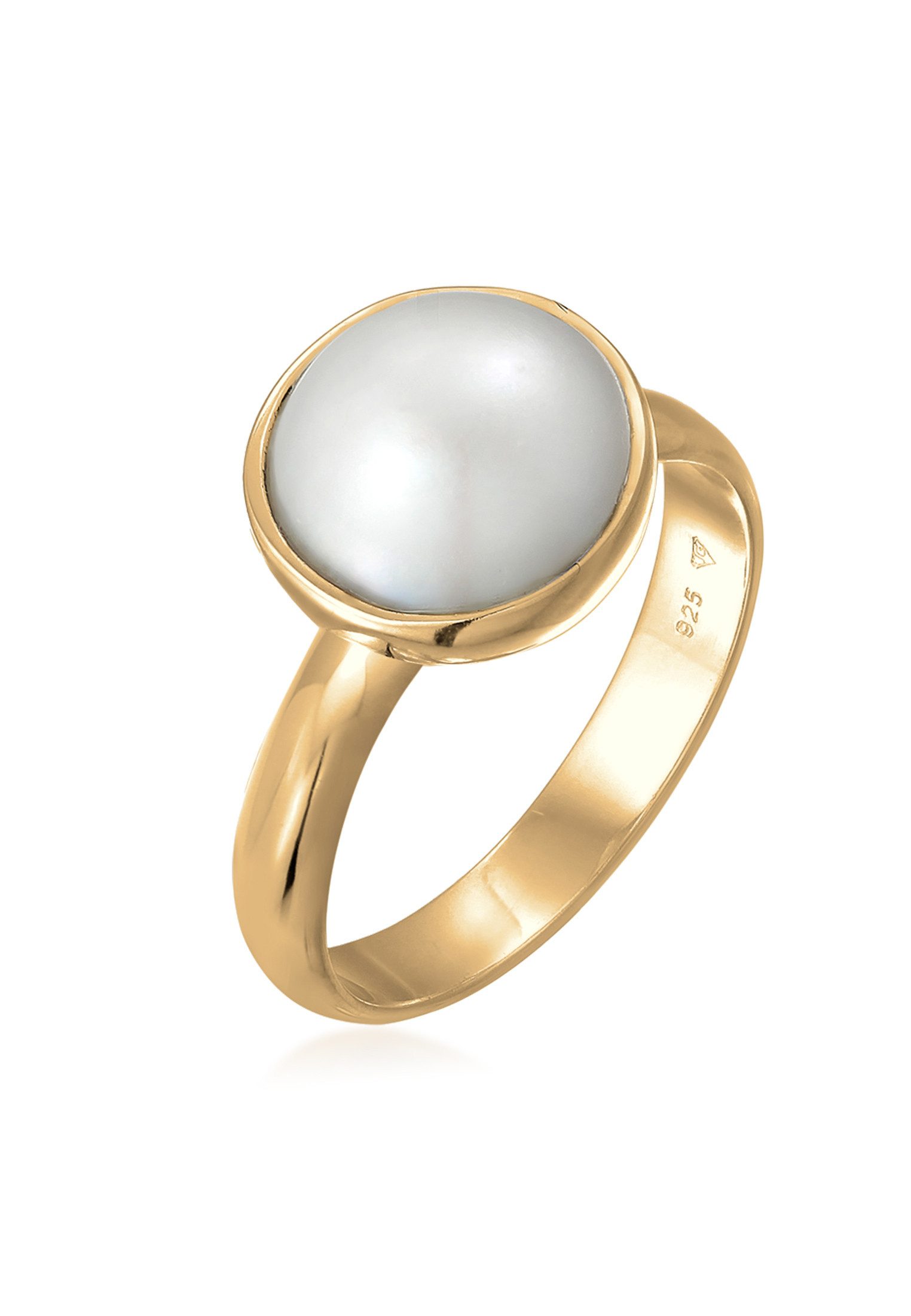 Nenalina Perlenring Damenring Mabe Perle Klassisch Edel 925 Silber günstig online kaufen