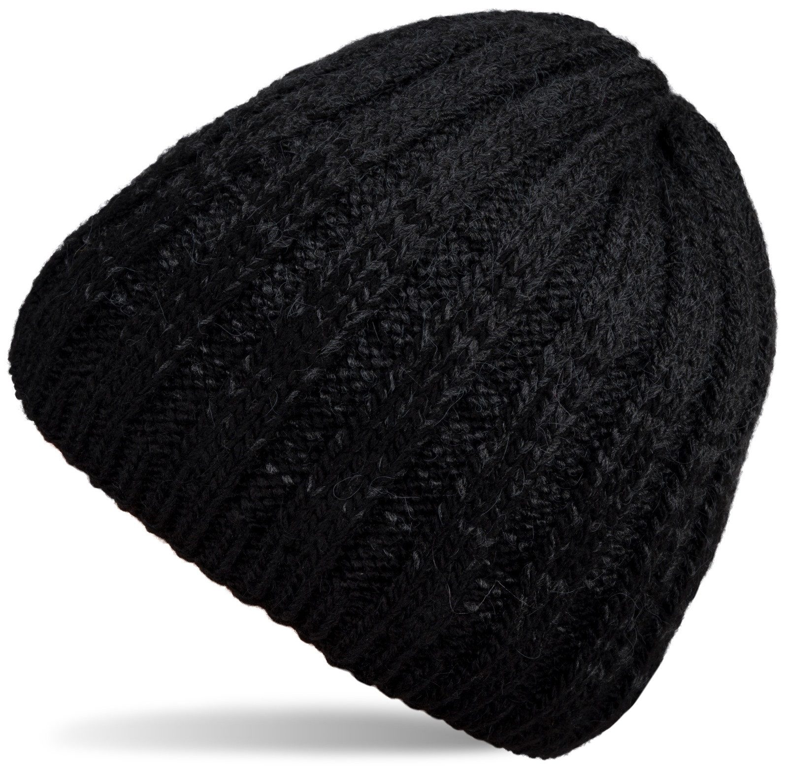 Strickmütze Strickmütze Farbverlauf mit Thermo-Fleece