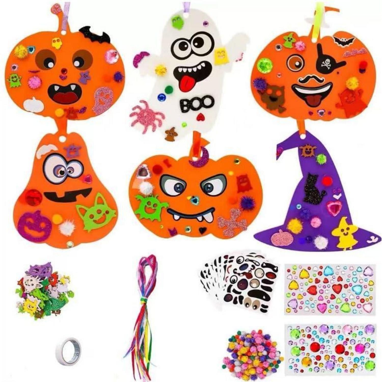 LuxusKollektion Kreativset Bastelset Halloween EVA 12 Teile DIY Figuren Dekor