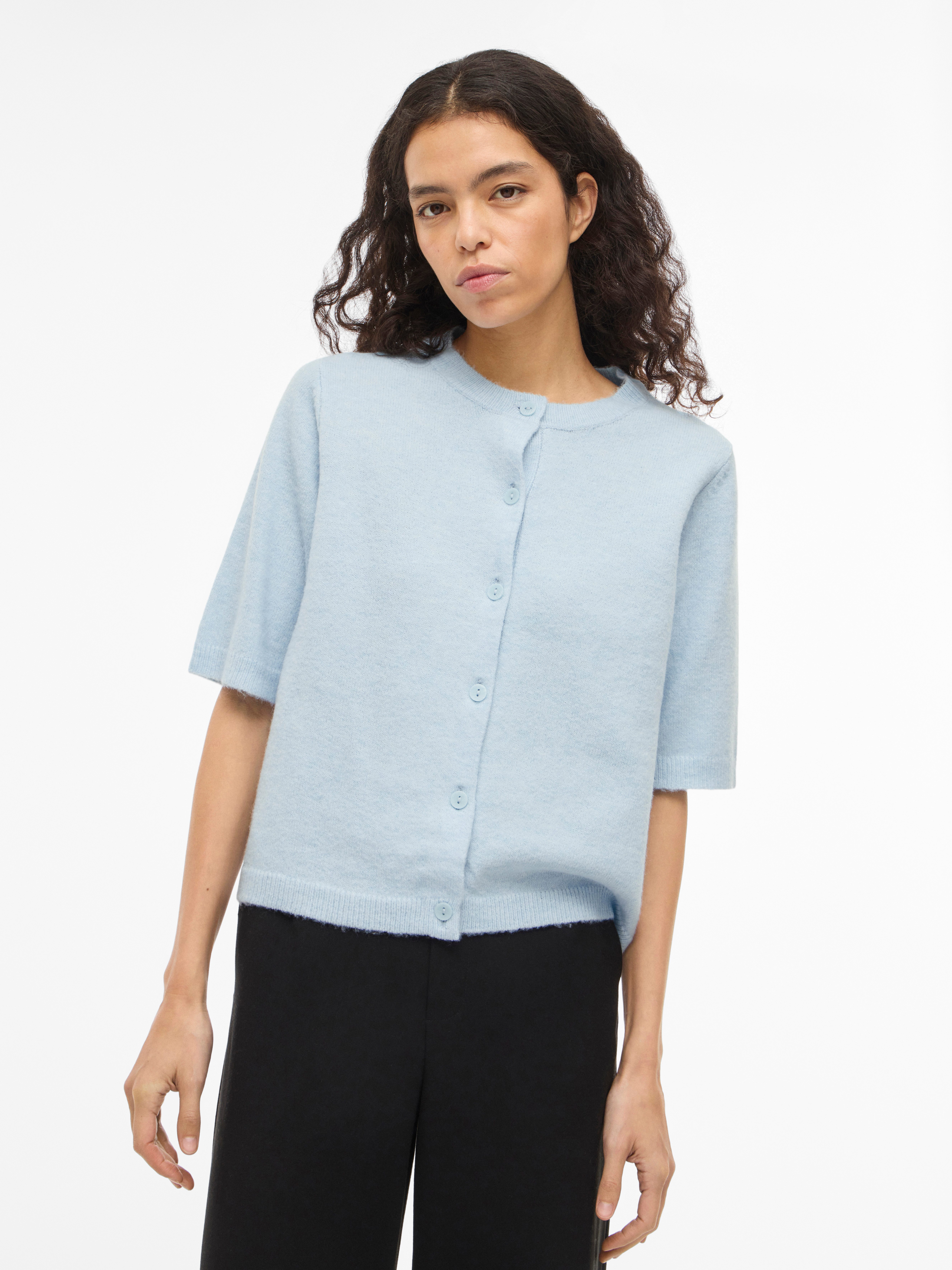 Vila Strickjacke VILIGA 2/4 O-NECK KNIT CARDIGAN - NOOS Materialmix, regula günstig online kaufen