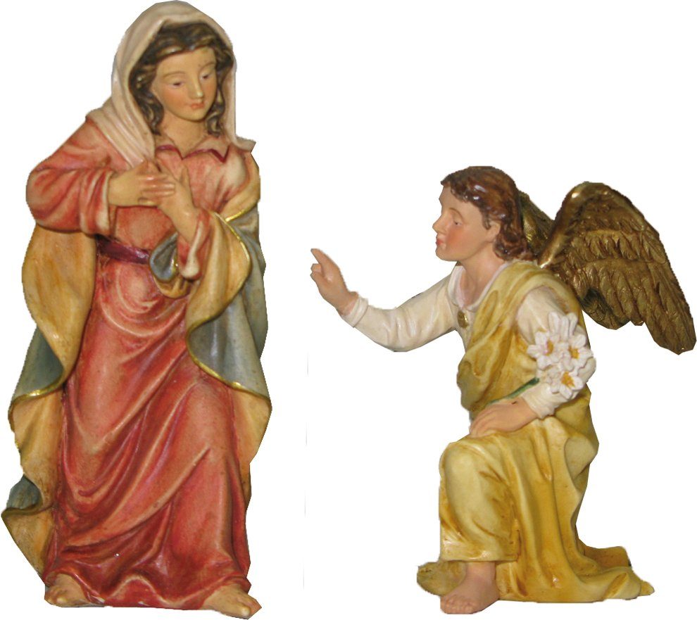 FADEDA Krippenfigur 2x FADEDA Passionsfiguren: Maria Verkündigung mit Engel, Höhe: 9 cm (2 St)
