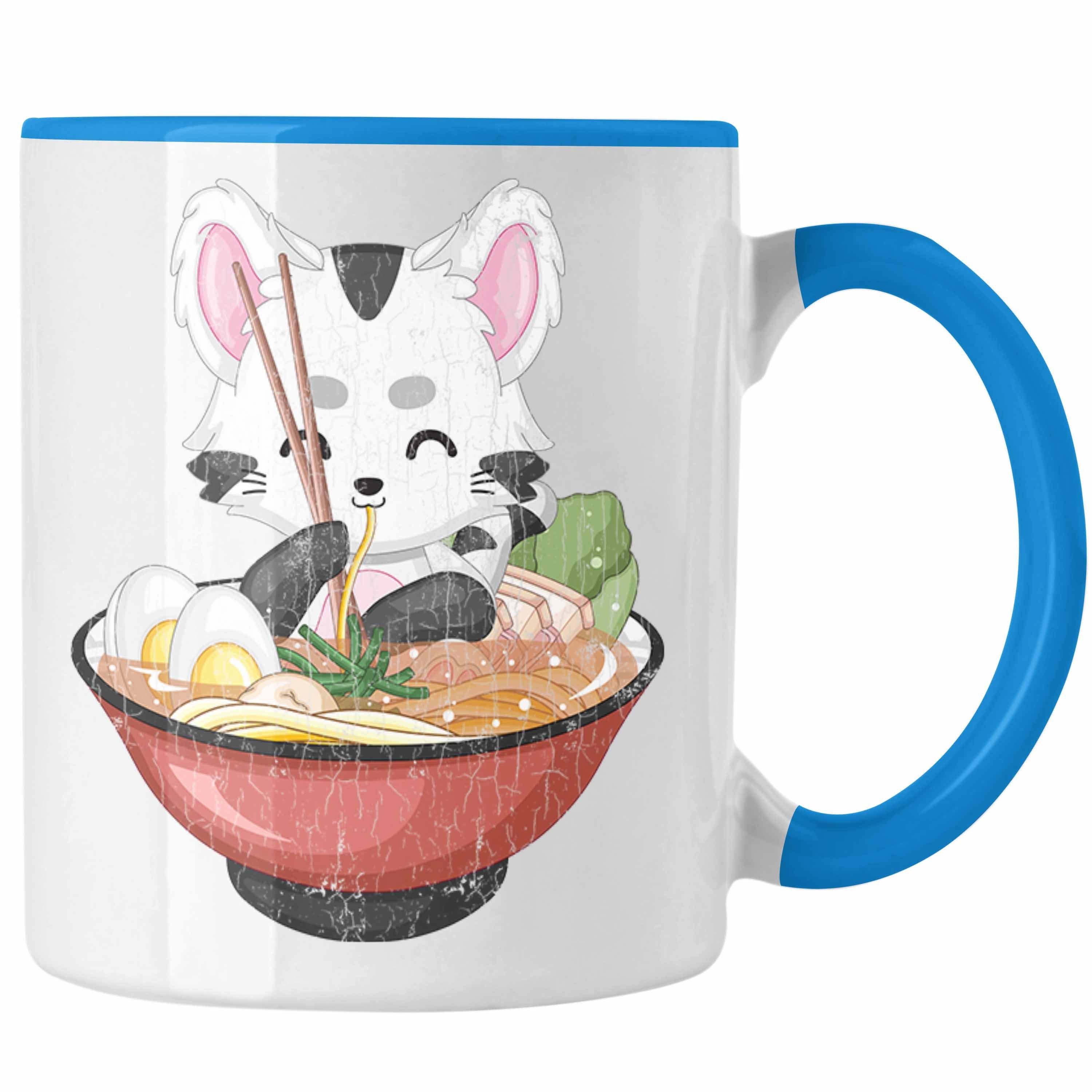 Trendation Tasse Trendation - Anime Tasse Geschenk Spruch Kaffeetasse Geschenke Deko Anme Fan Blau