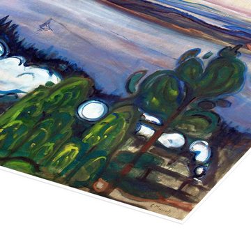 Posterlounge Poster Edvard Munch, Der Rauch eines Zuges, Malerei