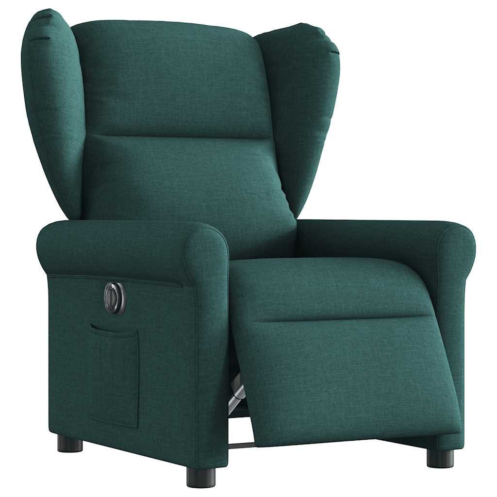 vidaXL Sessel Relaxsessel Elektrisch Dunkelgrün Stoff (1-St)
