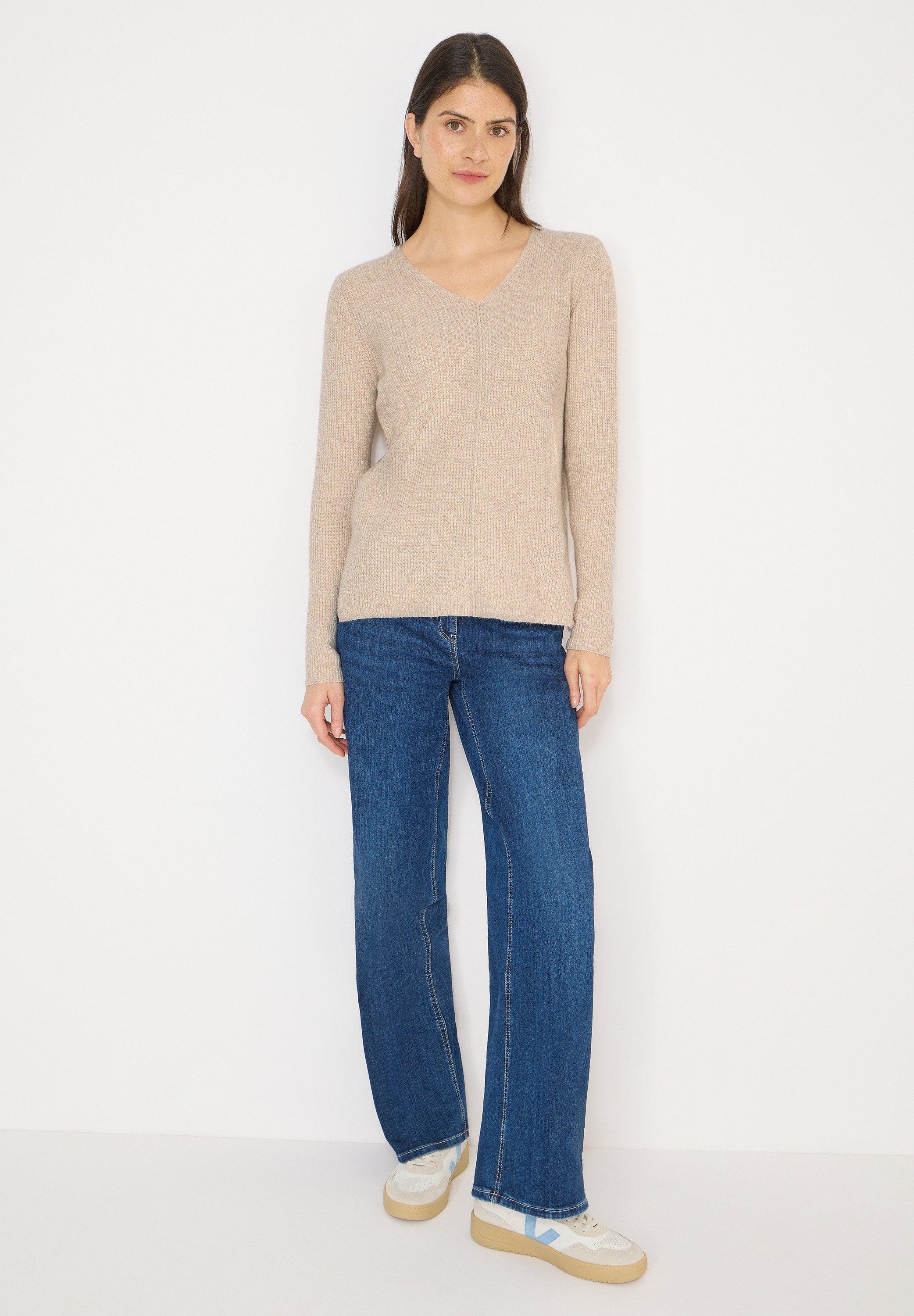 CECIL Strickpullover mit V-Ausschnitt