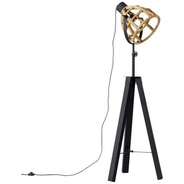 Lightbox Stehlampe, ohne Leuchtmittel, Dreibein Stehlampe, 170 cm Höhe, Ø 60cm, E27, verstellbar, Metall/Holz