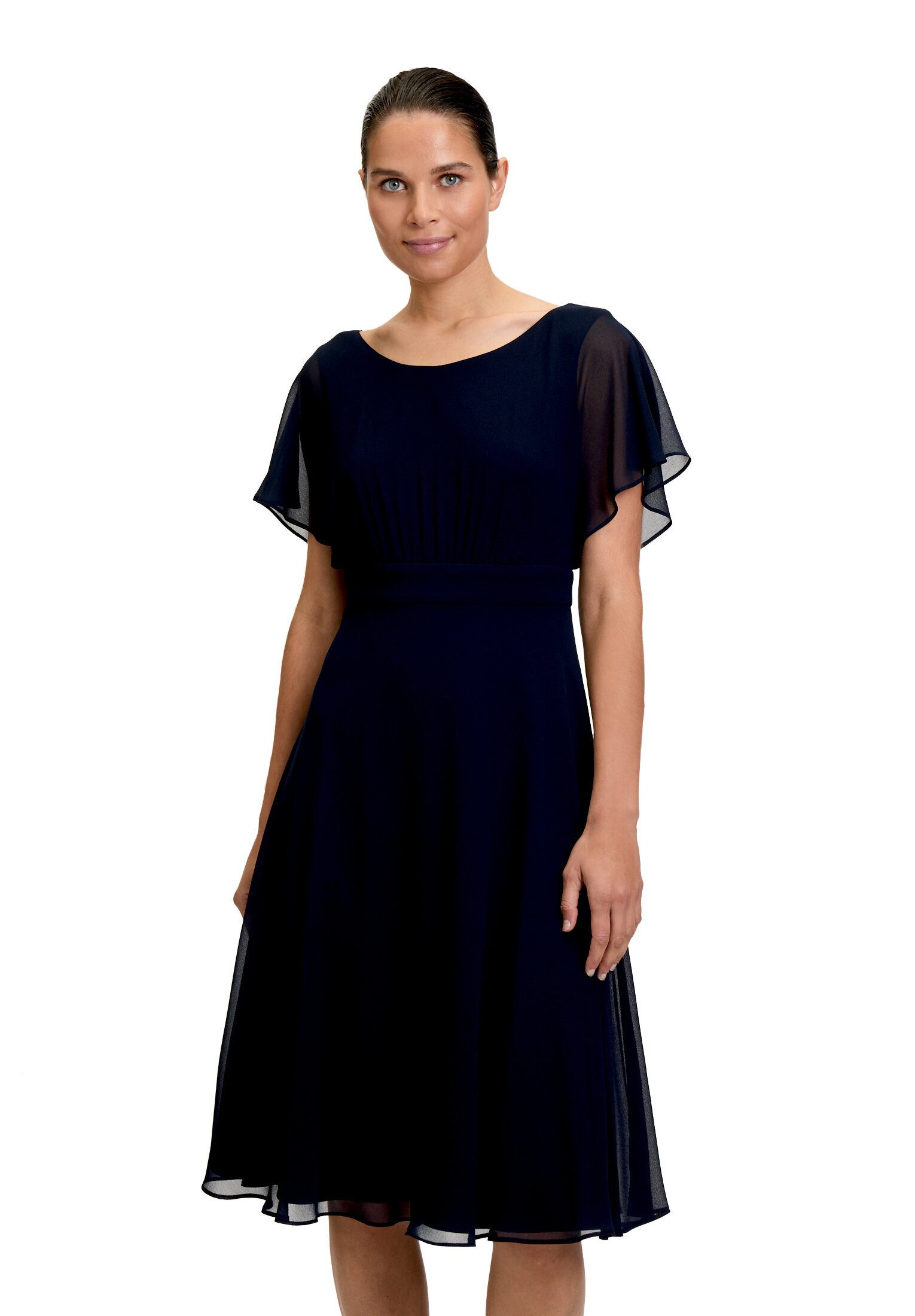 Vera Mont Cocktailkleid Damen kurzarm Raffung