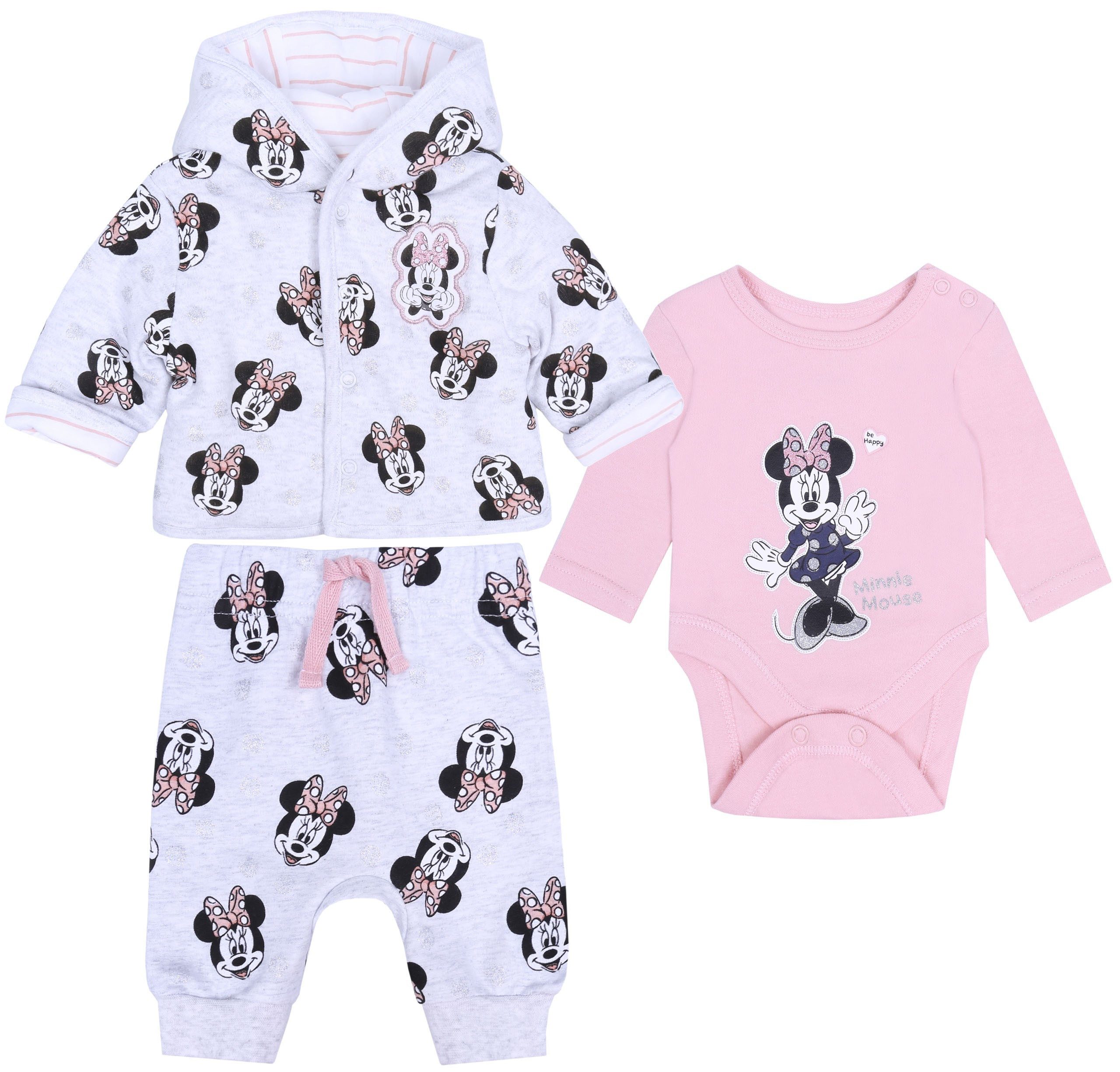 Body Graues Baby-Set Minnie Mouse DISNEY 9-12 Monate