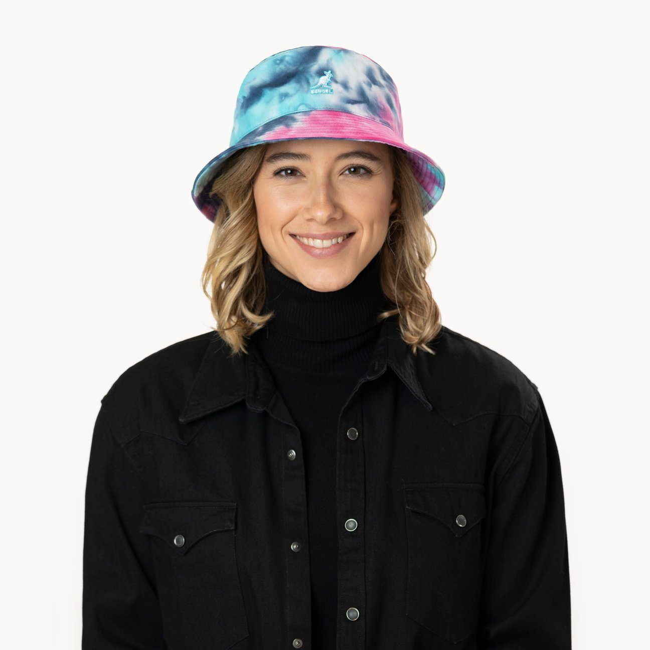 Kangol (1-St) blau Fischerhut Baumwollhut