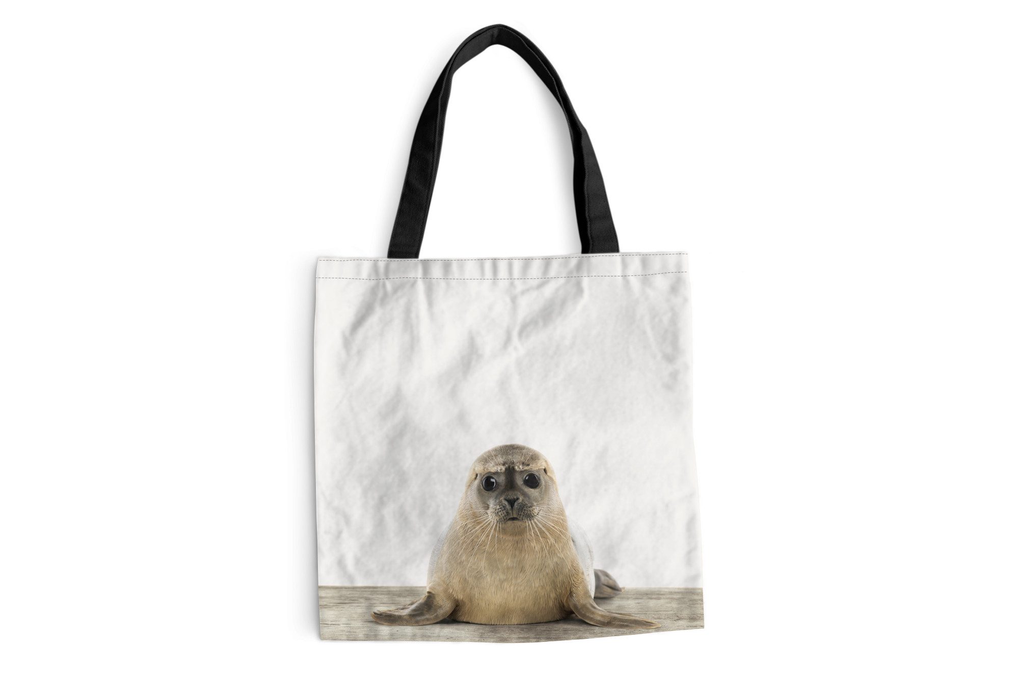 MuchoWow Shopper Robbe - Tiere - Kinder - Jungen - Mädchen - Kinder, Handtasche, Damen und Herren, Schultertasche, Umhängetasche, Tote Bag