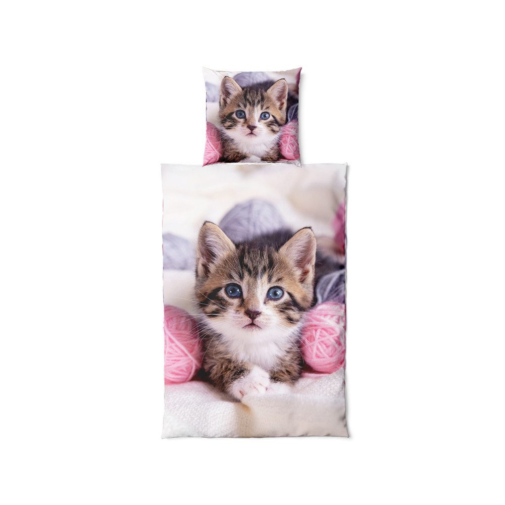 VertriebsArena GmbH Bettwäsche MF Bettwäsche Katzenbaby 80gsm