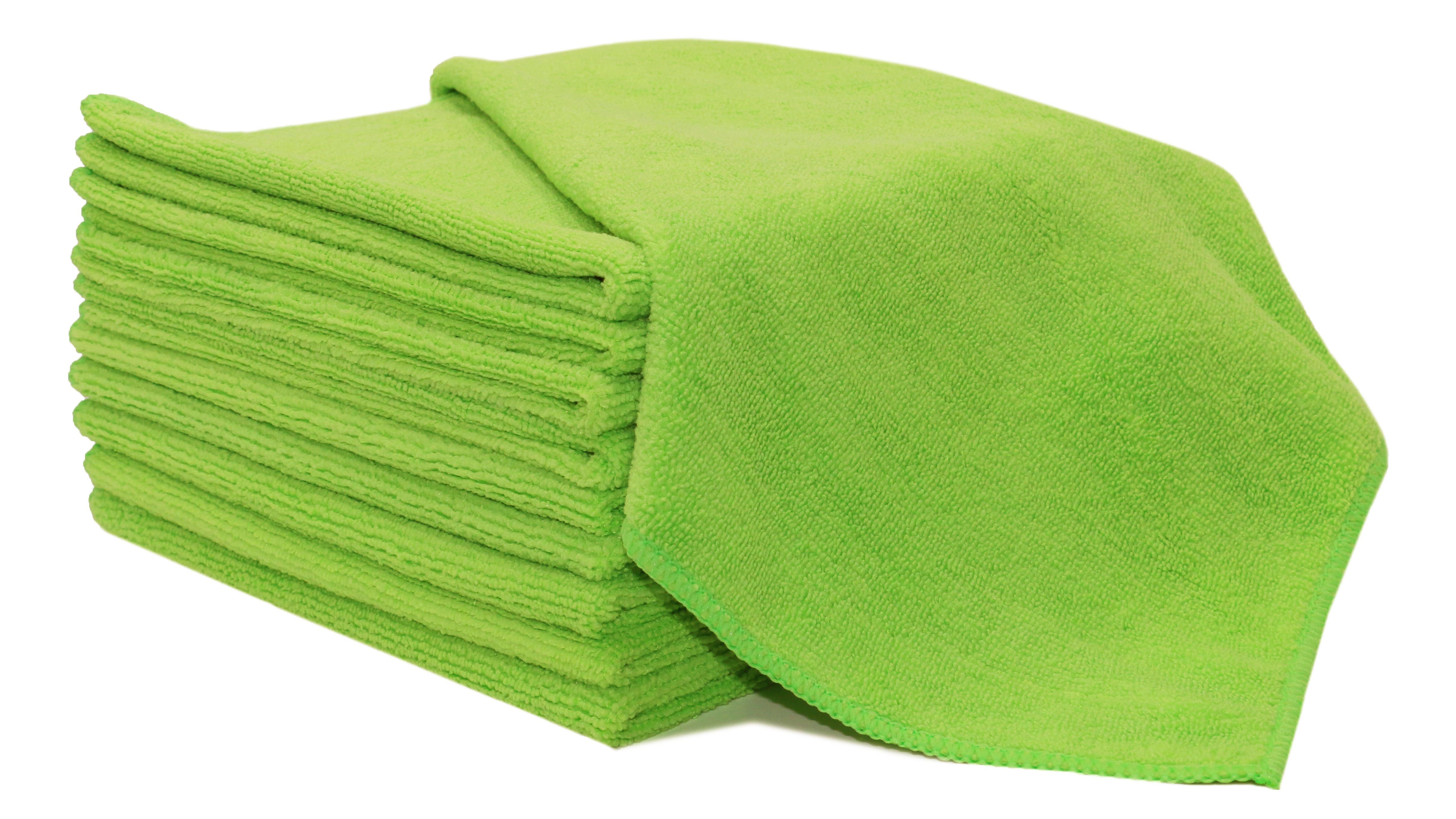 ZOLLNER Geschirrtuch, (Spar-Set, 10-tlg), Microfasertücher, 40 x 40 cm, 80% Polyester, 20% Polyamid, vom Hotelwäschespezialisten grün