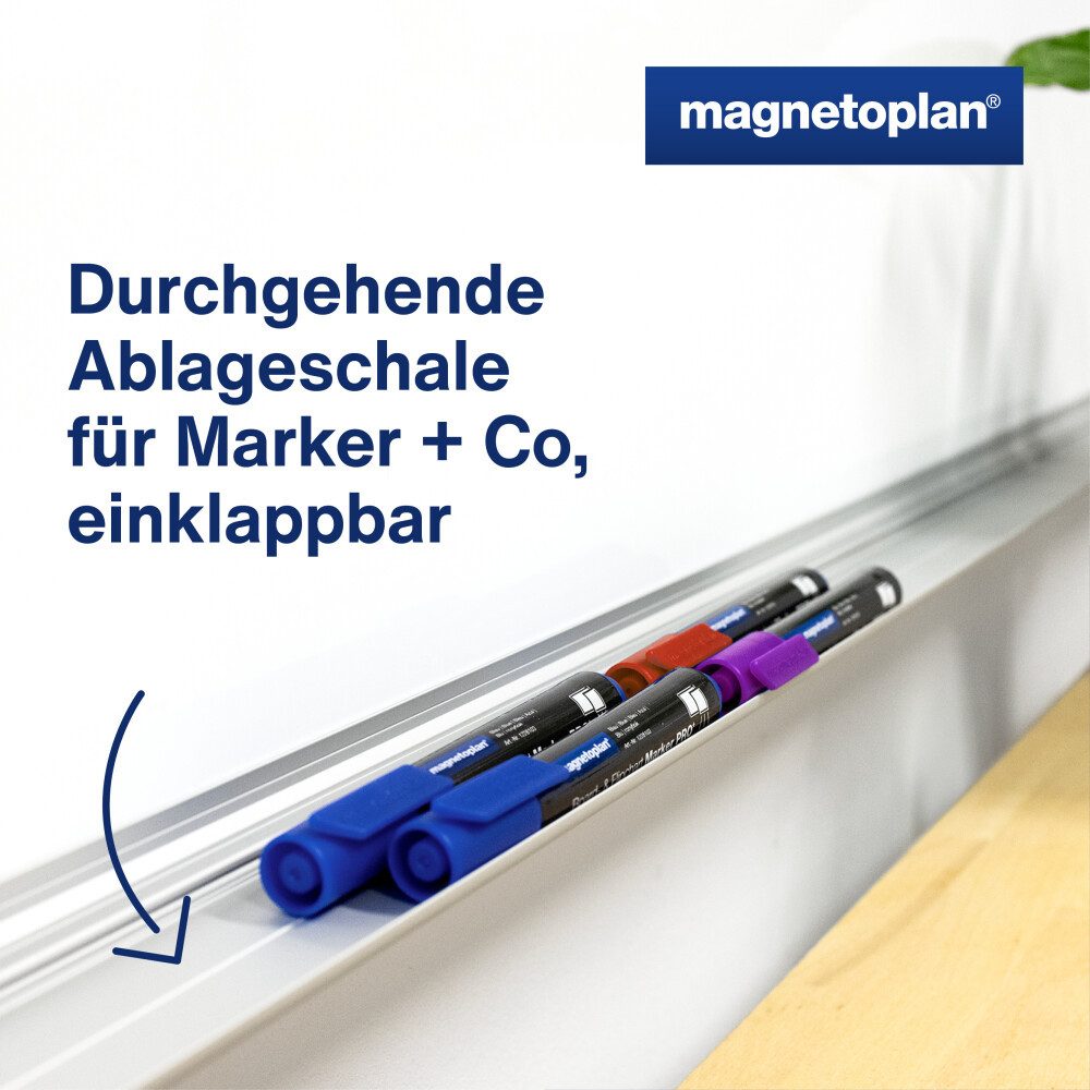 magnetoplan® Anzeigetafel Weißwand/Schreibtafel CC emailliert - magnetisch - 60x45 Weiß (1-St)