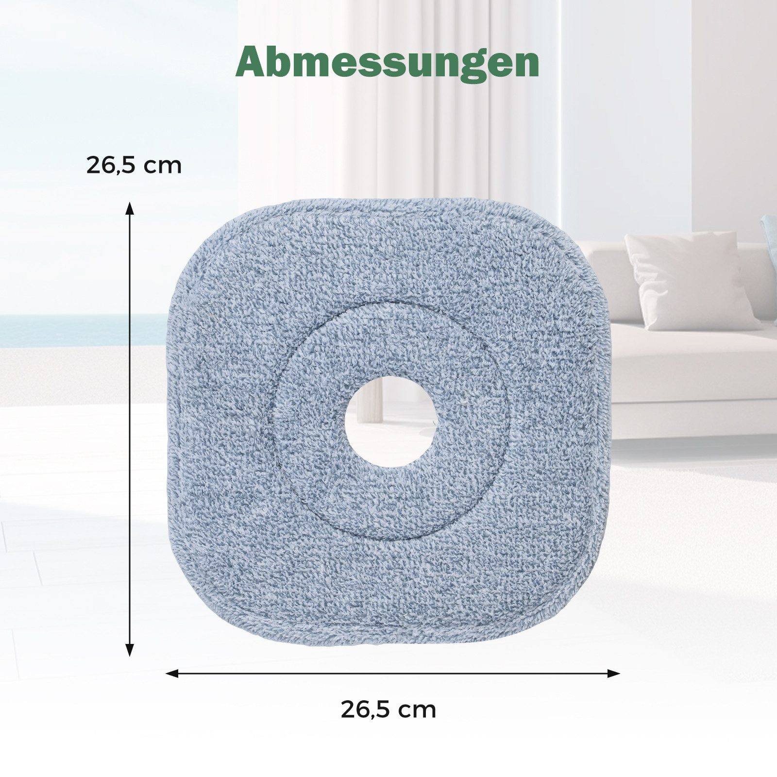 KOMFOTTEU Wischmopp, Ersatzbezüge für Wischmopp, waschbare Mikrofaser-Bezüge für Mopp