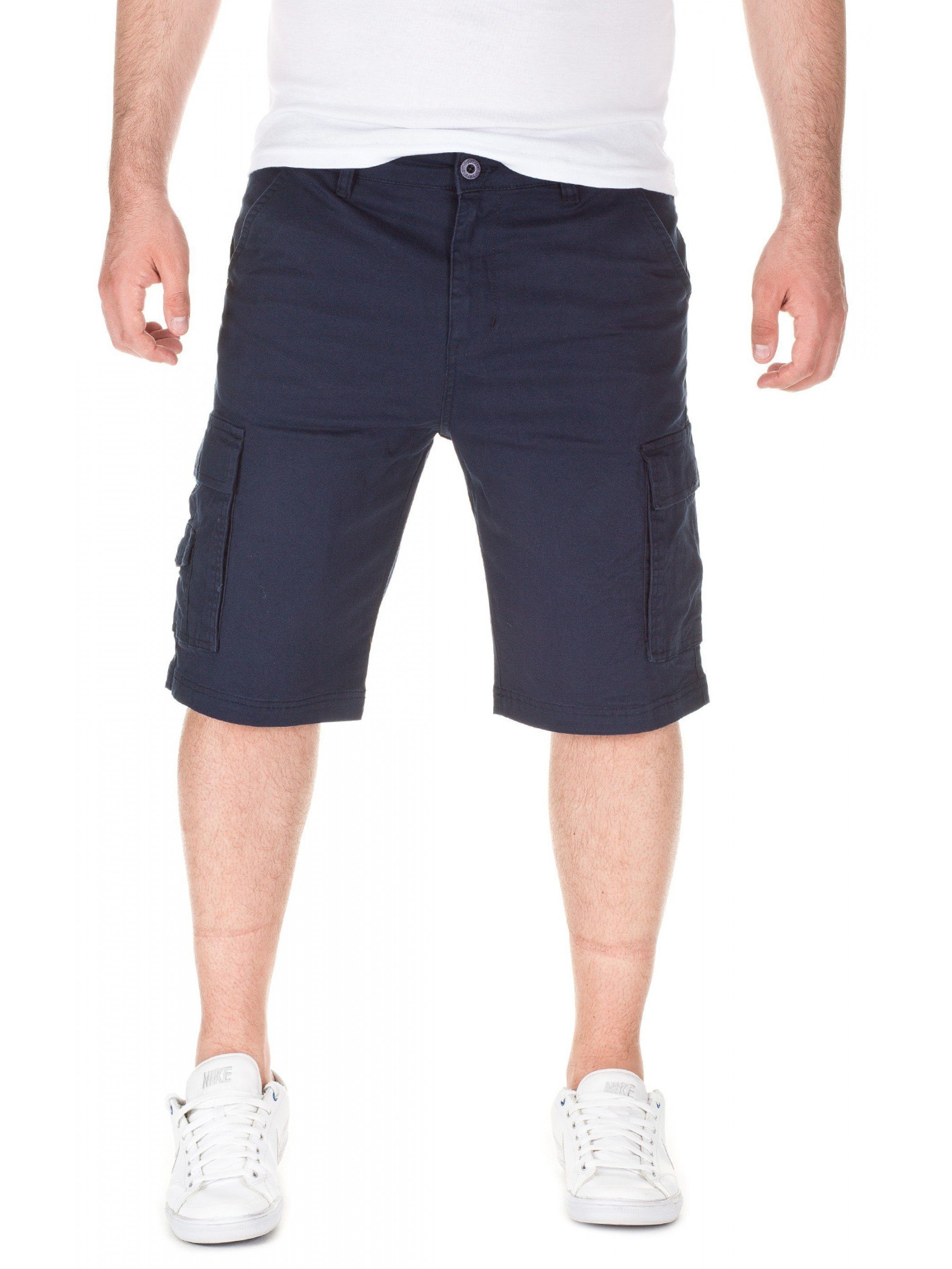 Mundo - mit Herren Yazubi Shorts Blau 2001) Chinoshorts Yazubi Shorts (navy Stretchanteil Chino