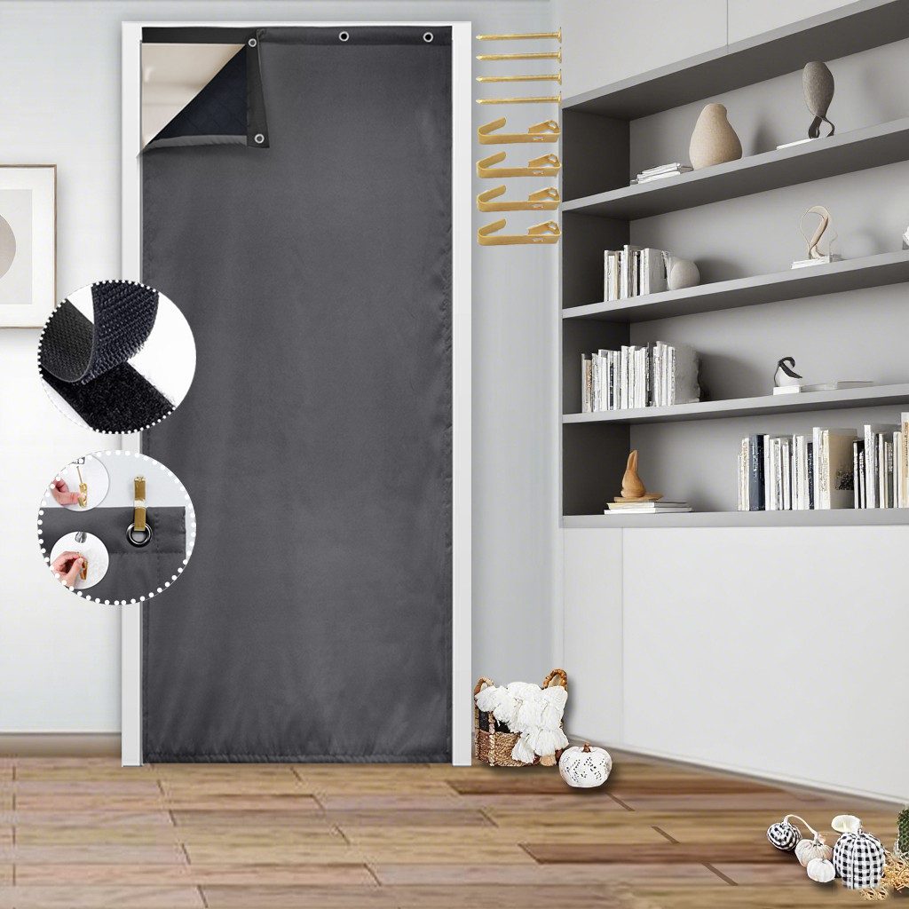 Jibenhome Türvorhang Gesteppter Türvorhang Wasserabweisend Thermovorhang Th günstig online kaufen
