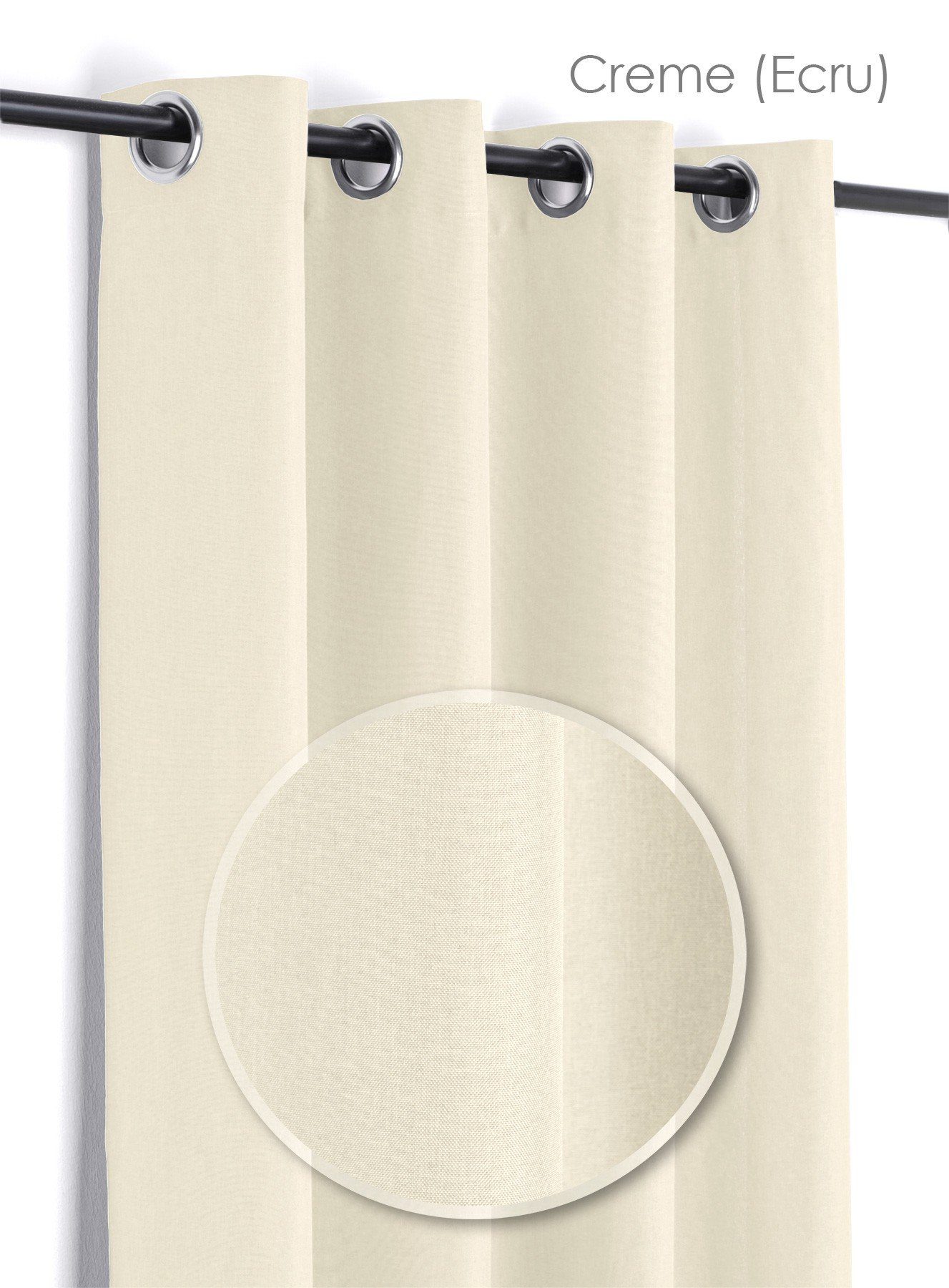 Beautex Vorhang Leinen Optik Brilliant Ösenvorhang, Gardine mit Ösen 140x245 cm (1 St), Ösen, blickdicht, Ösen, fleckenabweisend, blickdicht