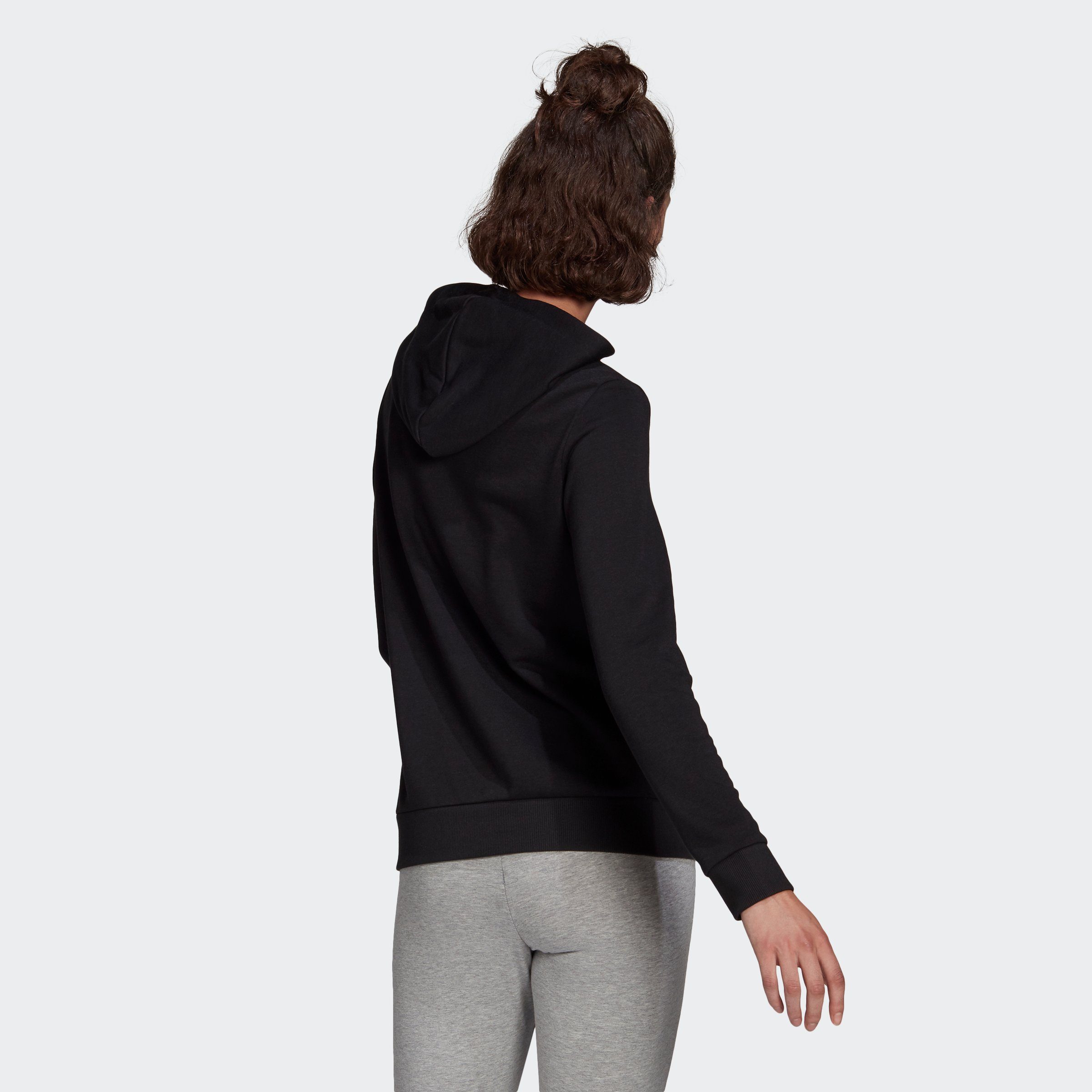 HOODIE BLACK/WHITE Sportswear ESSENTIALS Kapuzensweatshirt adidas LOGO