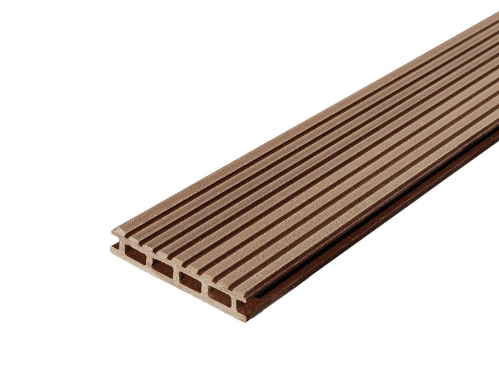 Kovalex Terrassendielen Terrassendiele WPC braun Hohlkammerprofil, BxL: je 14.5x400 cm, 26 mm Stärke