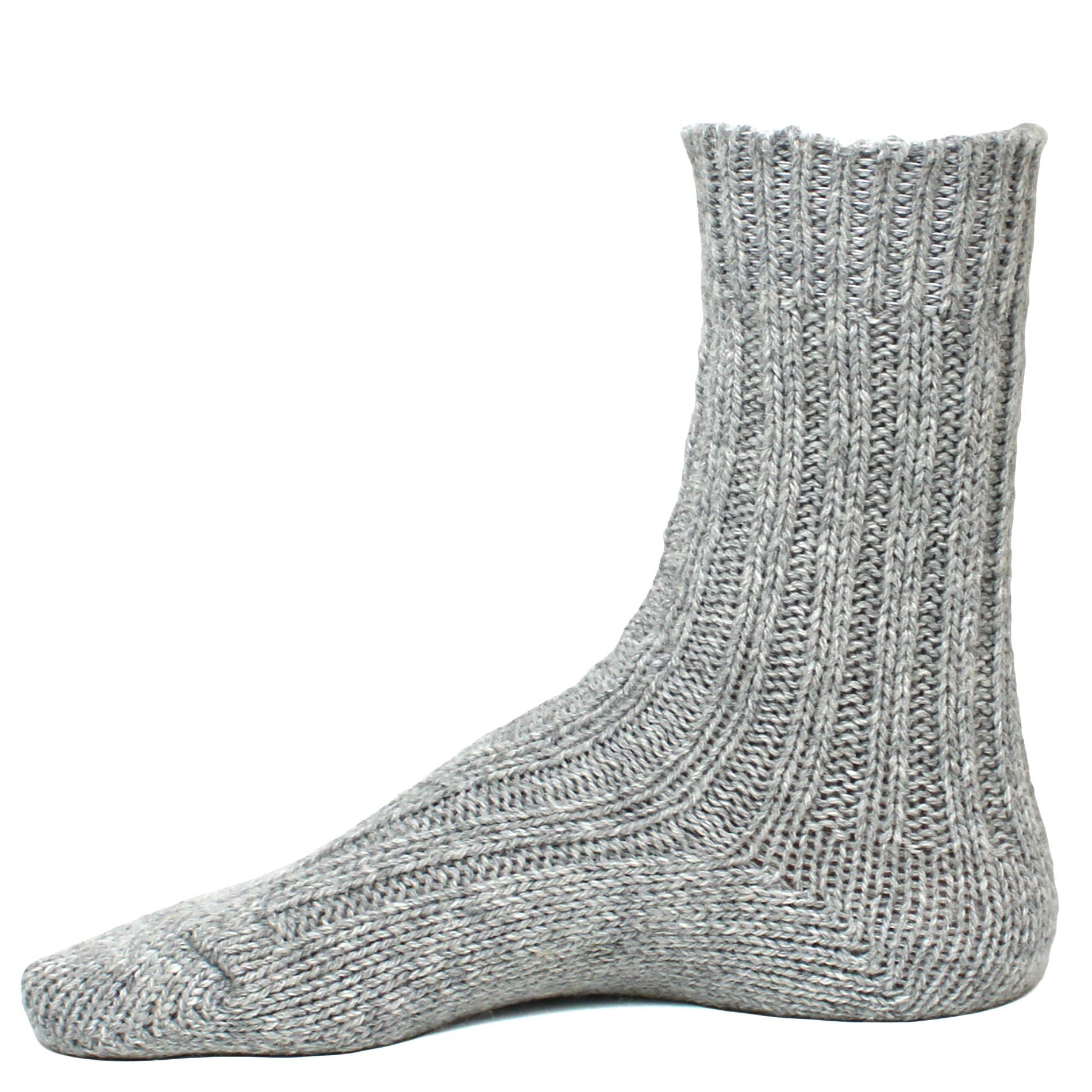 Wörleonline Wintersocken Thermosocken grau/anthrazit den für Socken und Damen Alpaka Herren, (Set, für Winter ideal Wollsocken, 2-Paar)