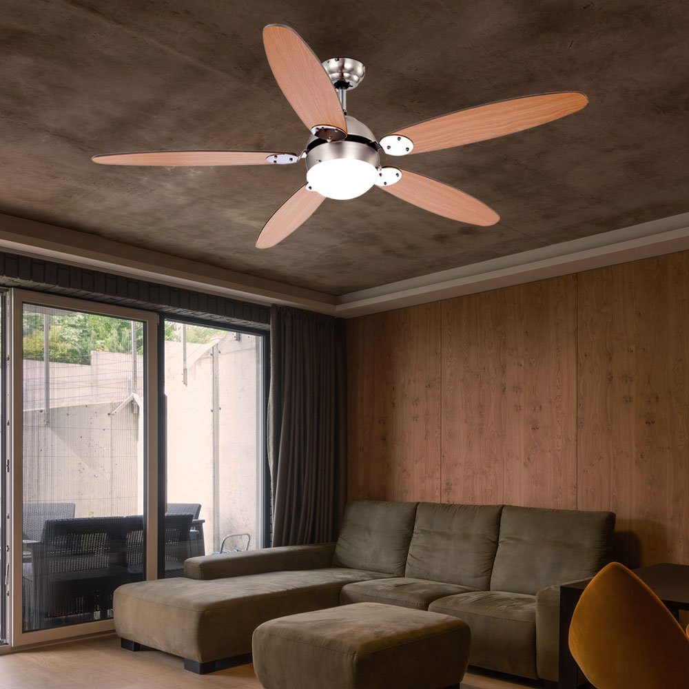 etc-shop Deckenventilator, LED Deckenventilator Zugschalter Vor-Rücklauf günstig online kaufen