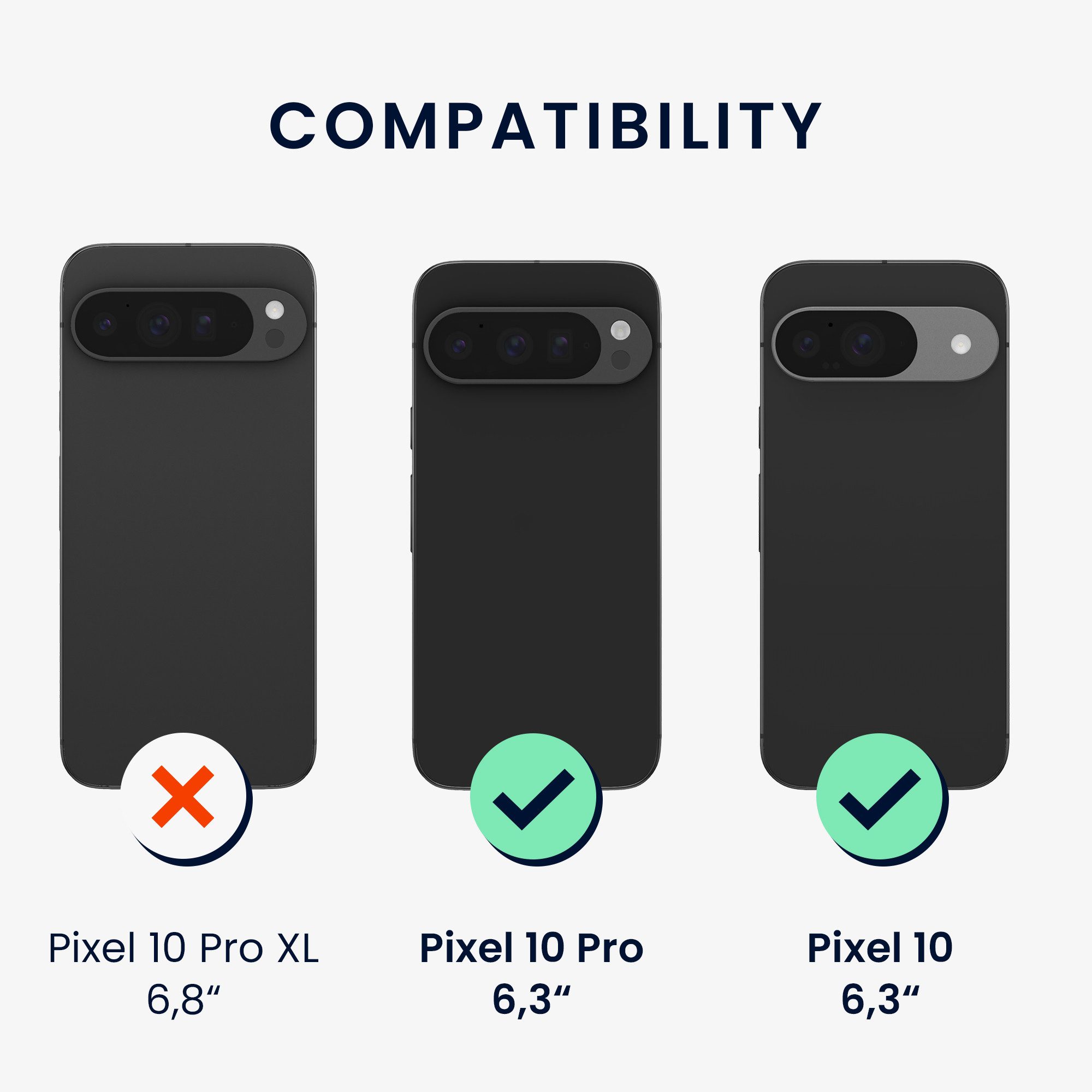 kwmobile Handyhülle Hülle für Google Pixel 10 / Pixel 10 Pro, mit Metall Kette zum Umhängen - Silikon Handy Cover Case Schutzhülle