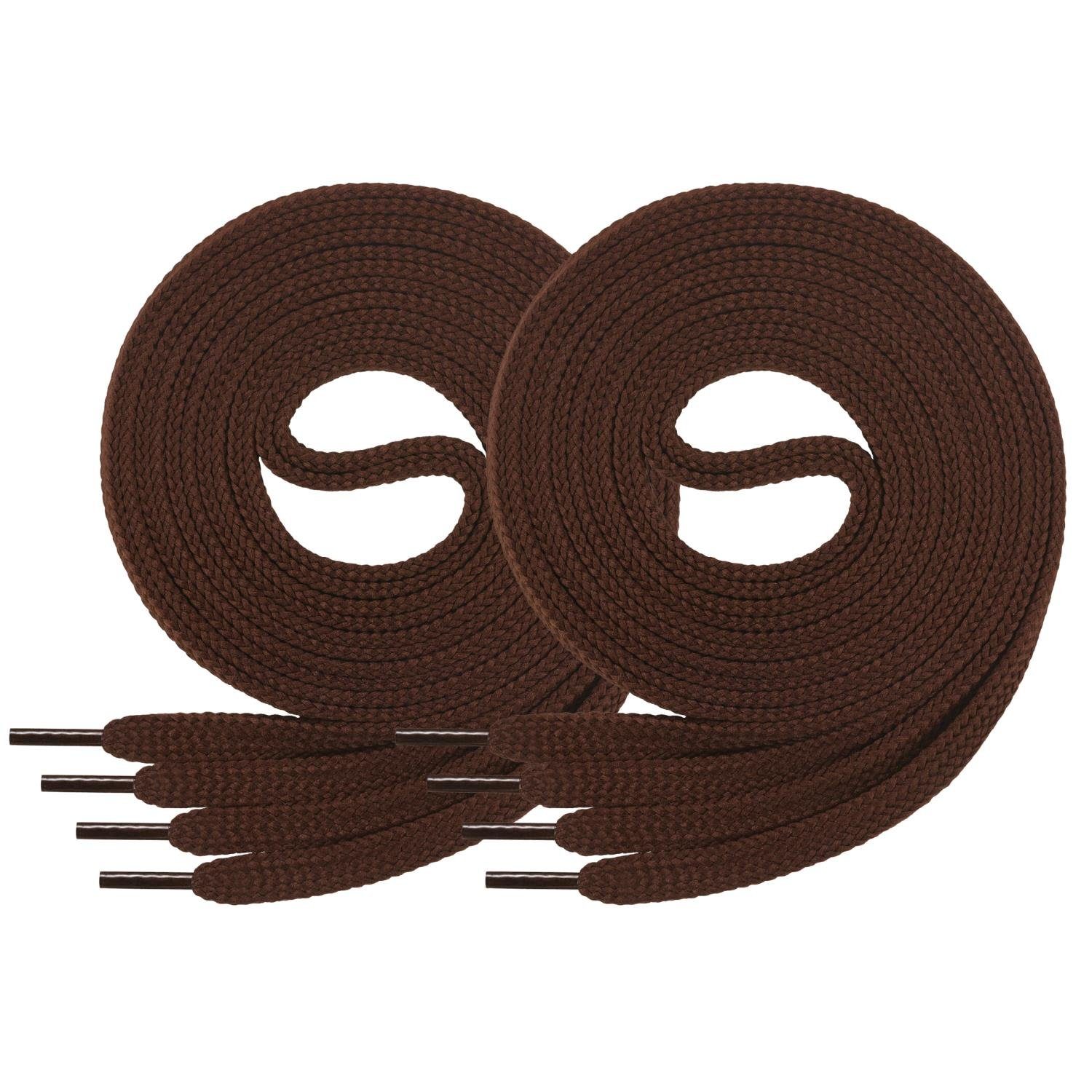 Schnürsenkel 2 Paar - Schnürsenkel flach 8mm breit reißfest aus Polyester