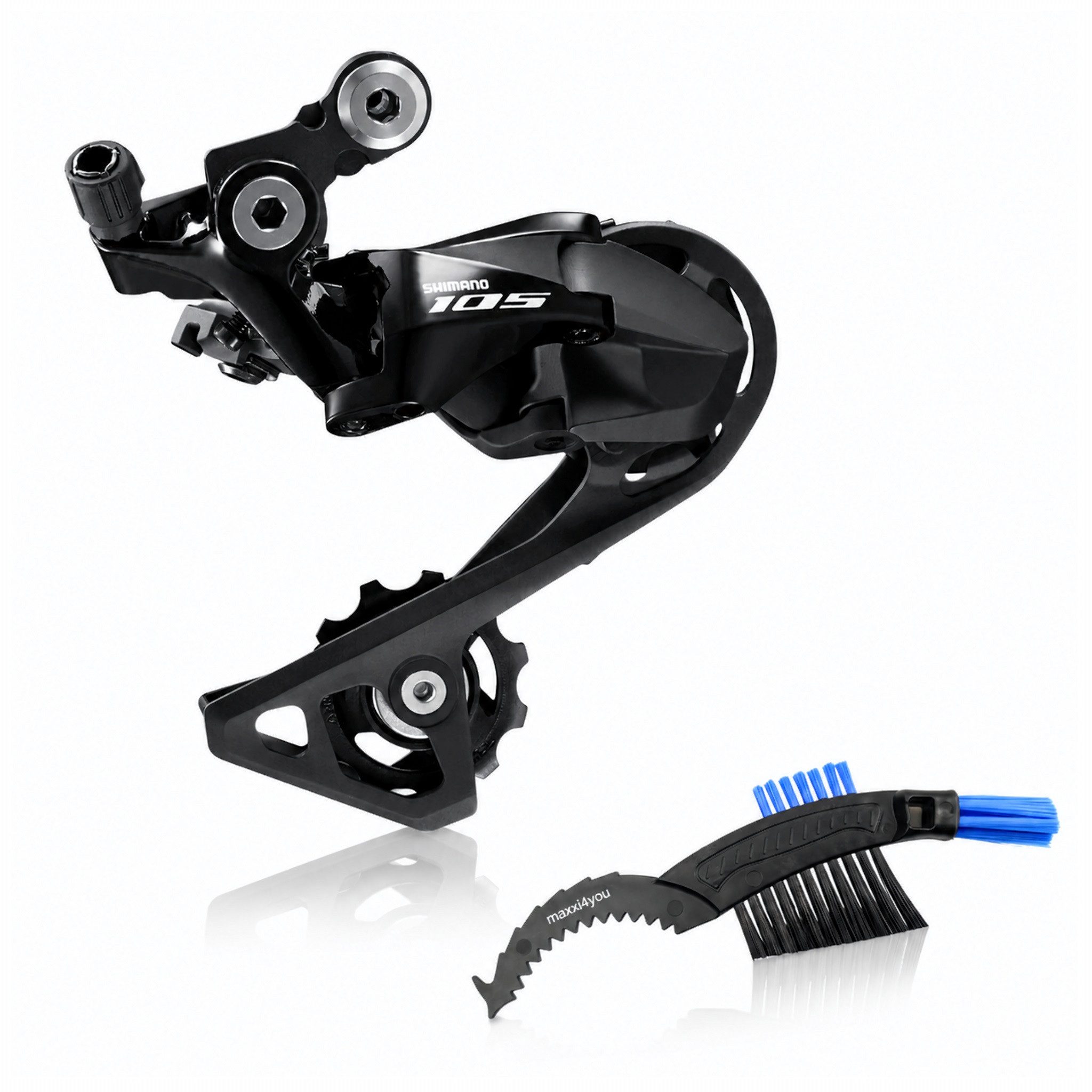 maxxi4you Schaltwerk Shimano 105 RD-R7000-SS Schaltwerk 11fach kurzer Käfig Schwarz inkl KB