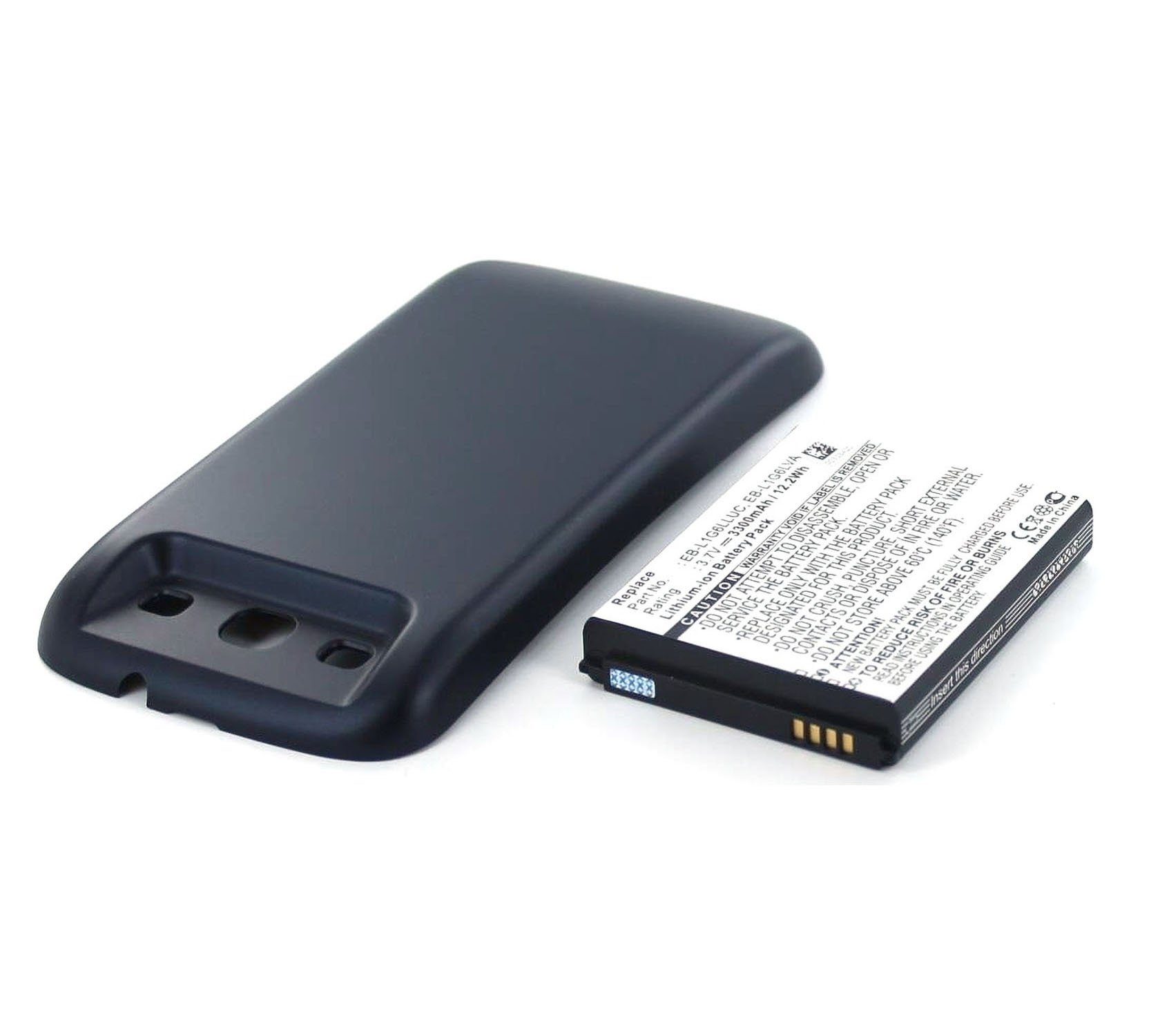 MobiloTec Akku kompatibel mit Samsung GT-I9300 Akku Akku 3300 mAh (1 St) Blau
