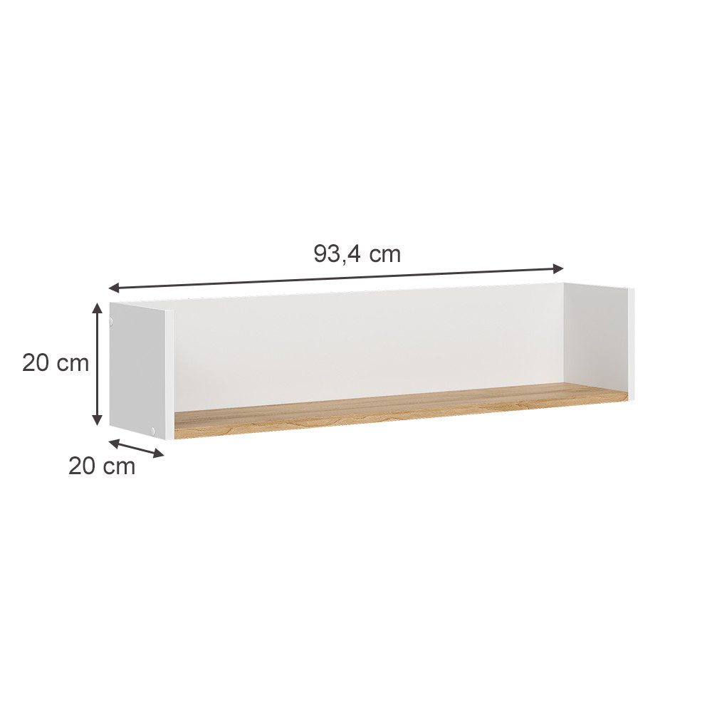 Vicco Bücherregal Viktor, Weiß/Artisan, 93.4 x günstig online kaufen