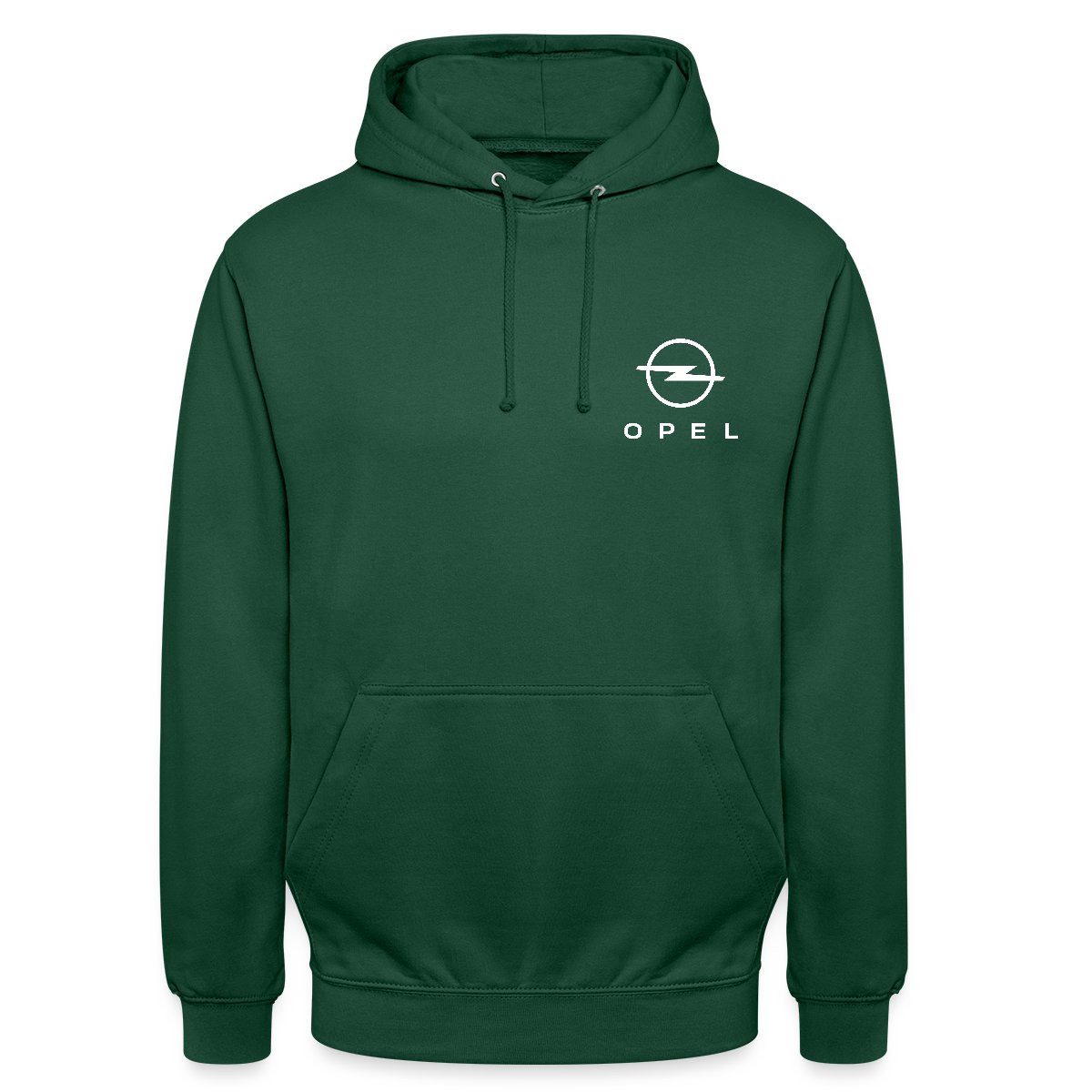 Hoodie Opel Logo Weißer Schriftzug Unisex Hoodie