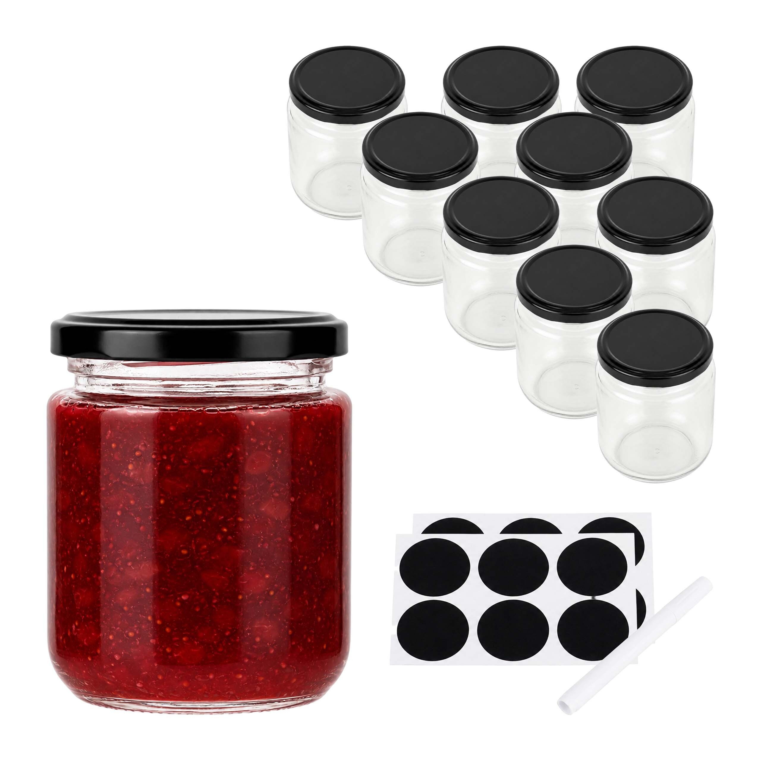 relaxdays Einmachglas Einmachgläser 10er Set 200 ml, Glas, (10-tlg)