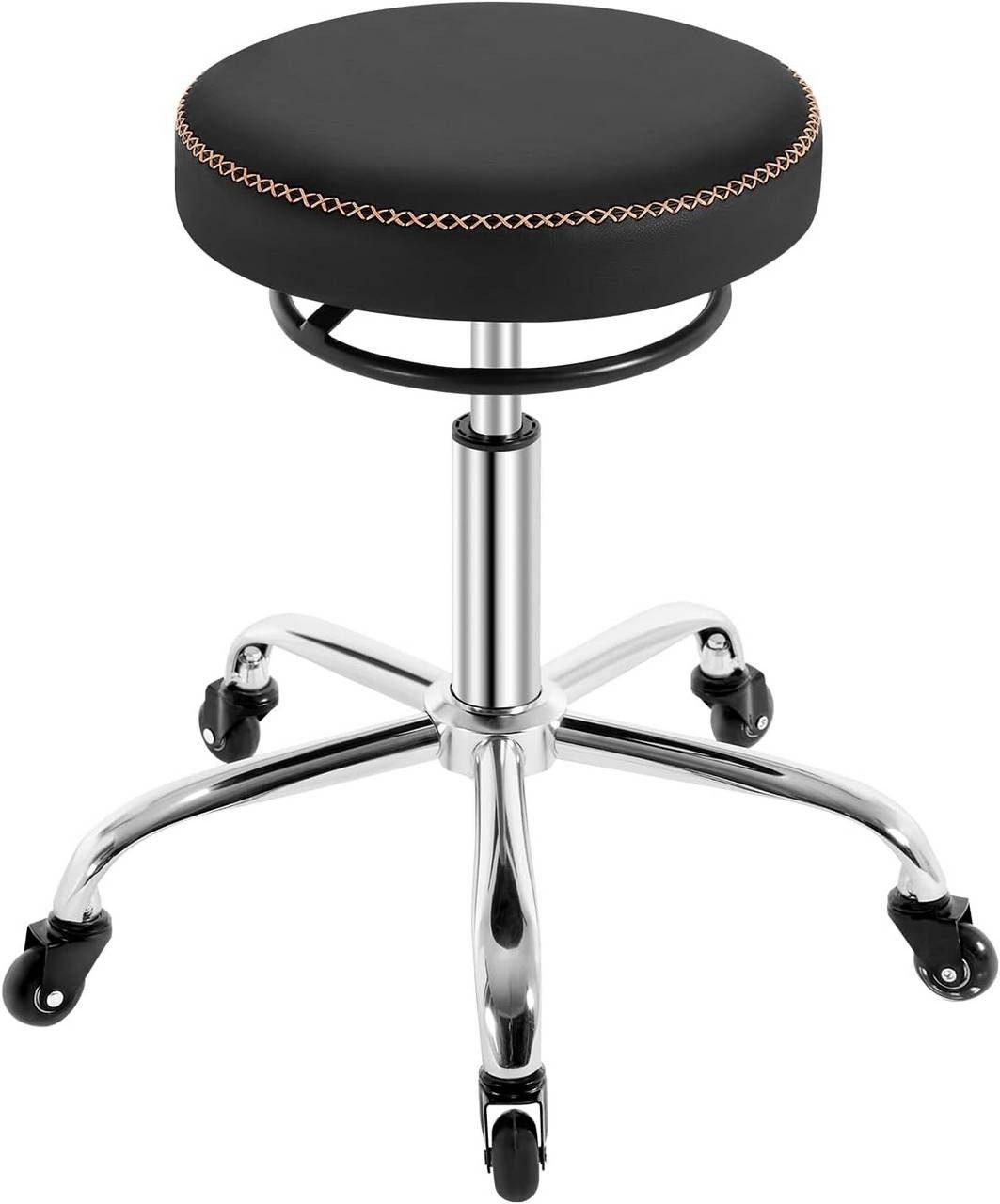 Woltu Drehhocker (1 St), 360° drehbar, mit Rollen, runder Hocker günstig online kaufen